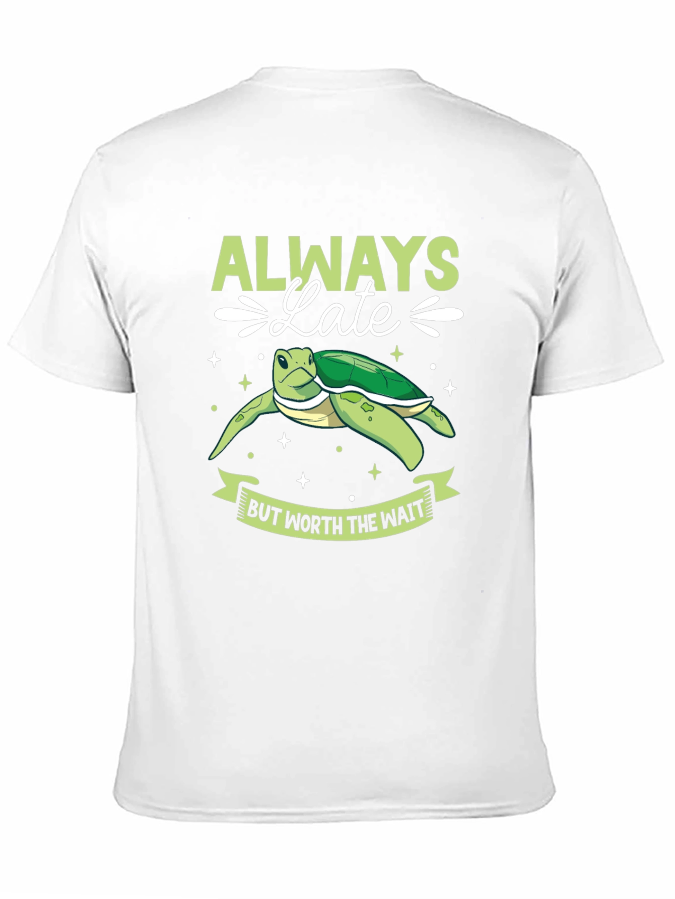 Black Always Late Turtle Graphic Tee view 11