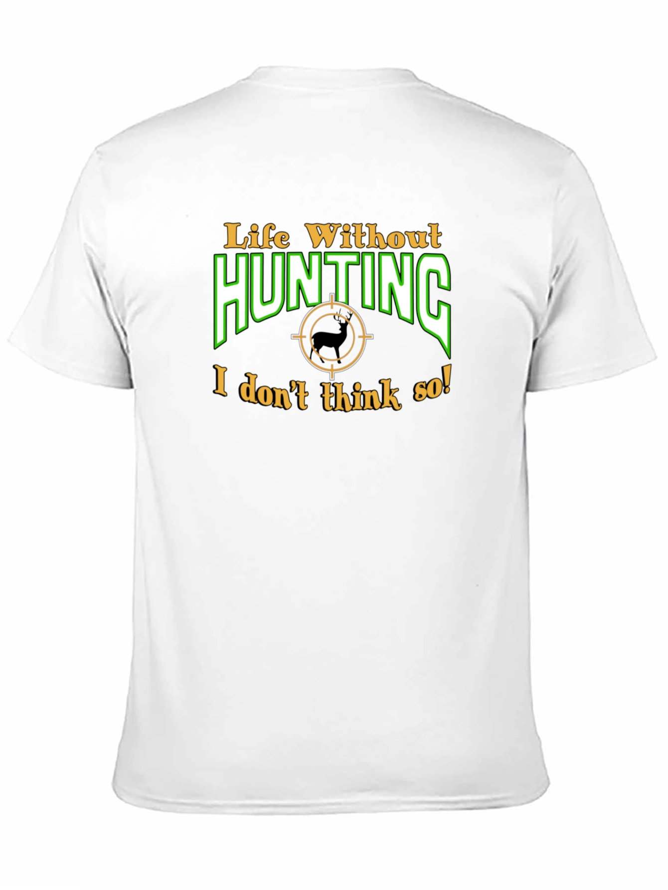 Black Life Without Hunting T-Shirt - Black Cotton Tee view 11
