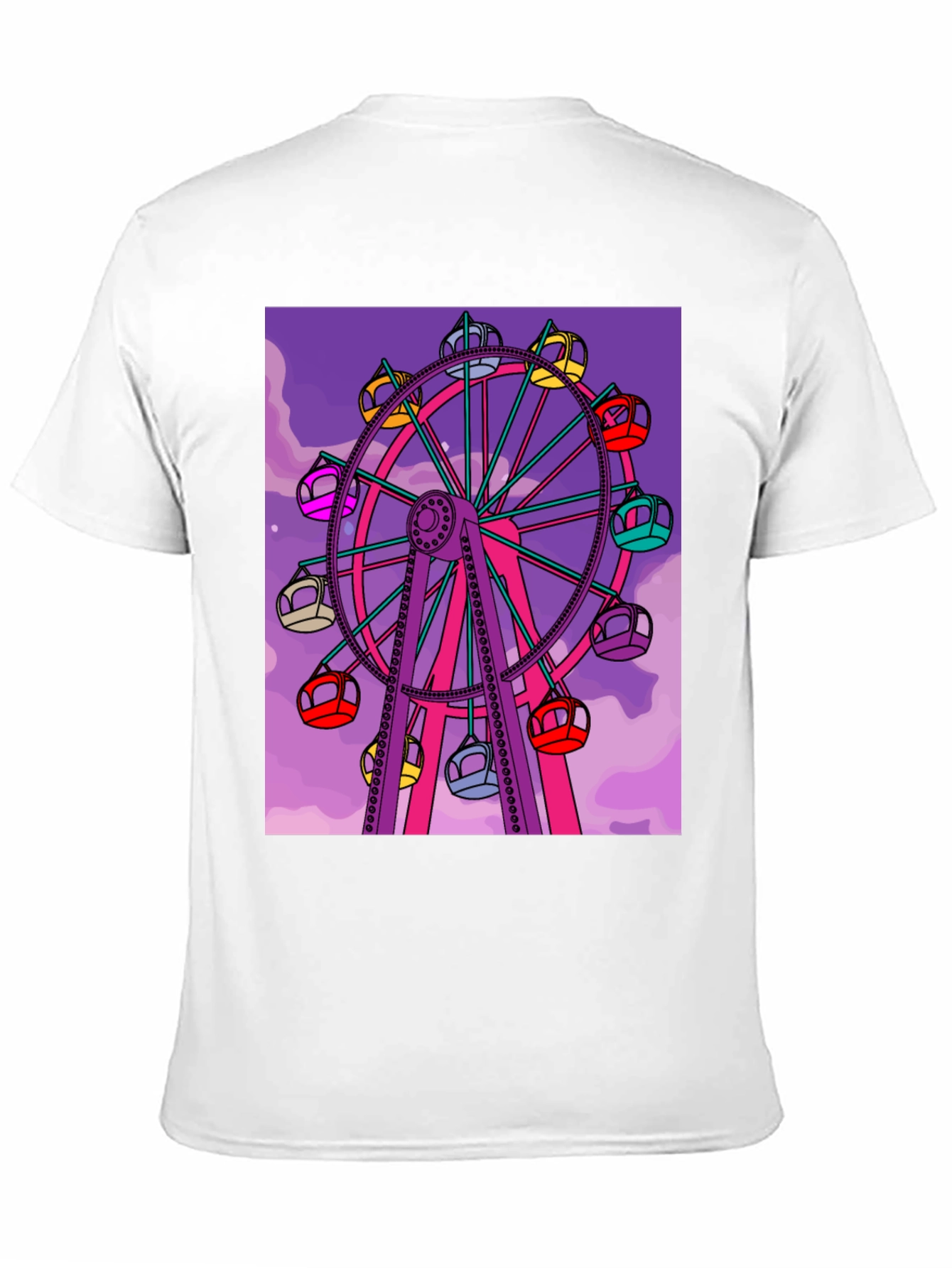 Black Ferris Wheel Graphic Tee - Fun Carnival Shirt view 11
