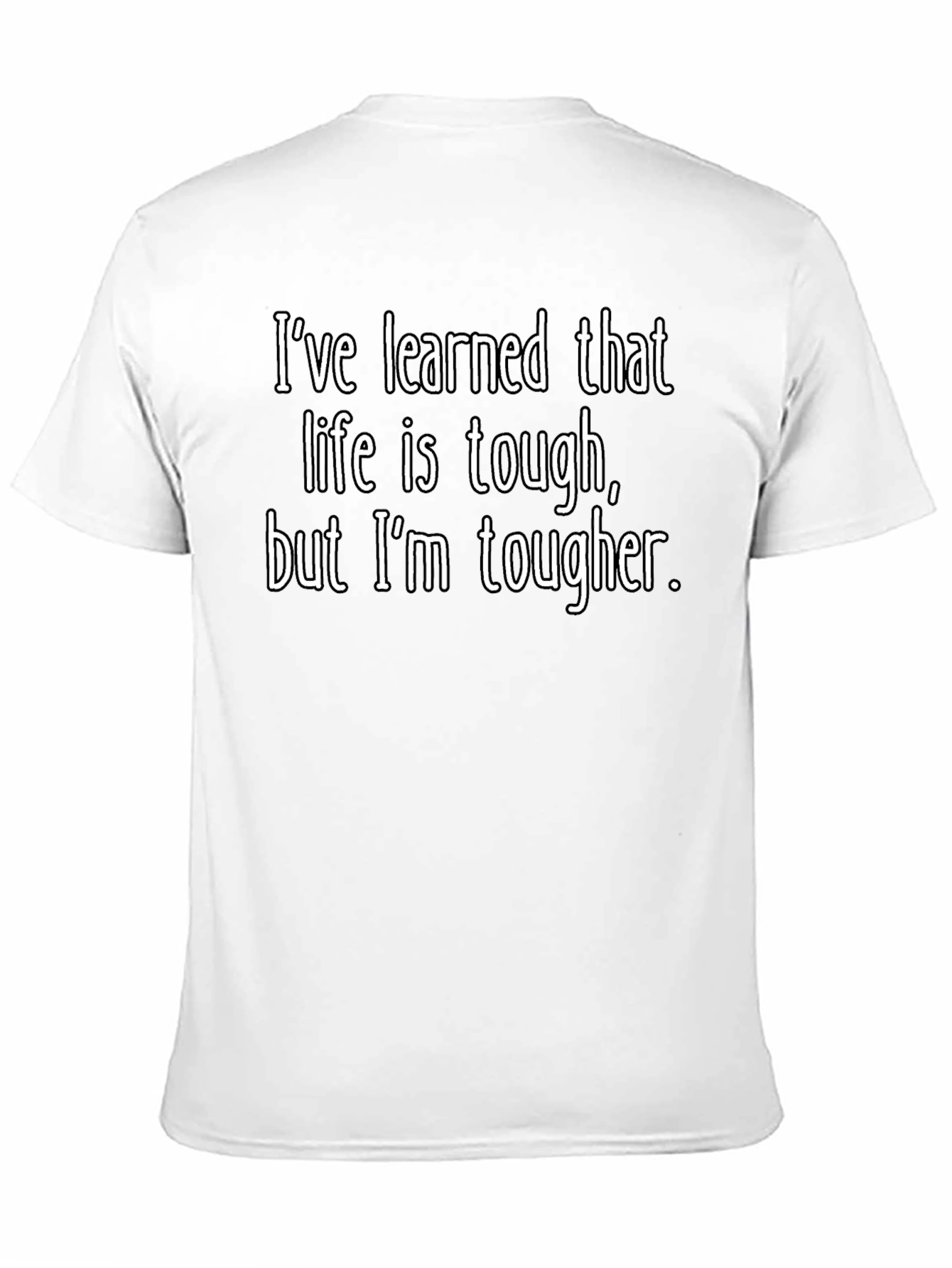 Black Tougher Than Life T-Shirt - Inspirational Graphic Tee view 11
