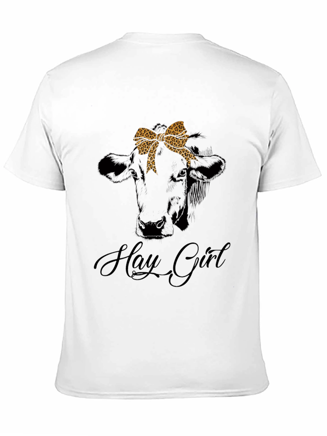 Hay Girl Cow Graphic Tee - Animal Lover T-Shirt - 11