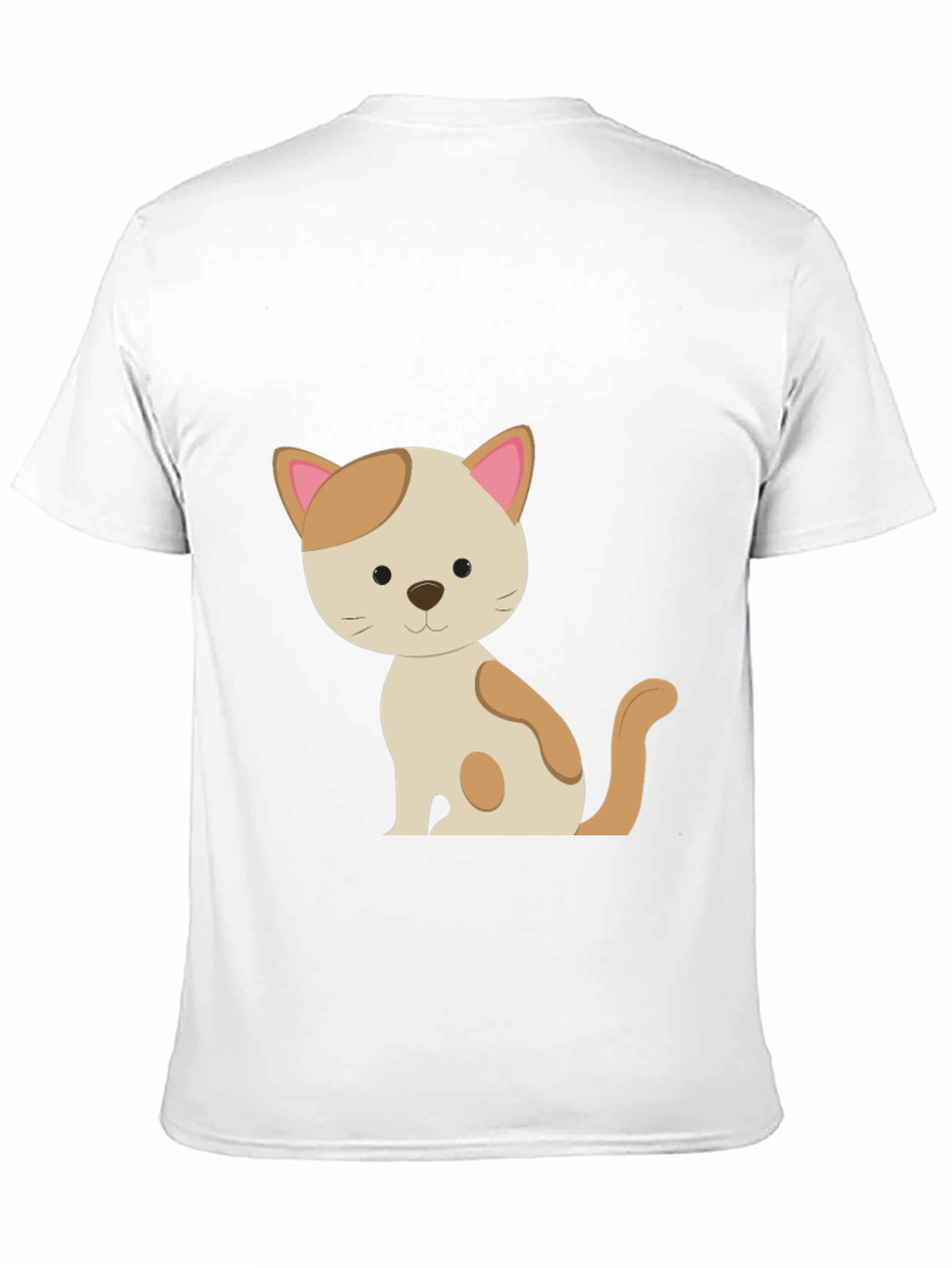 Black Cute Cat Graphic Tee - Unisex Black T-Shirt view 11