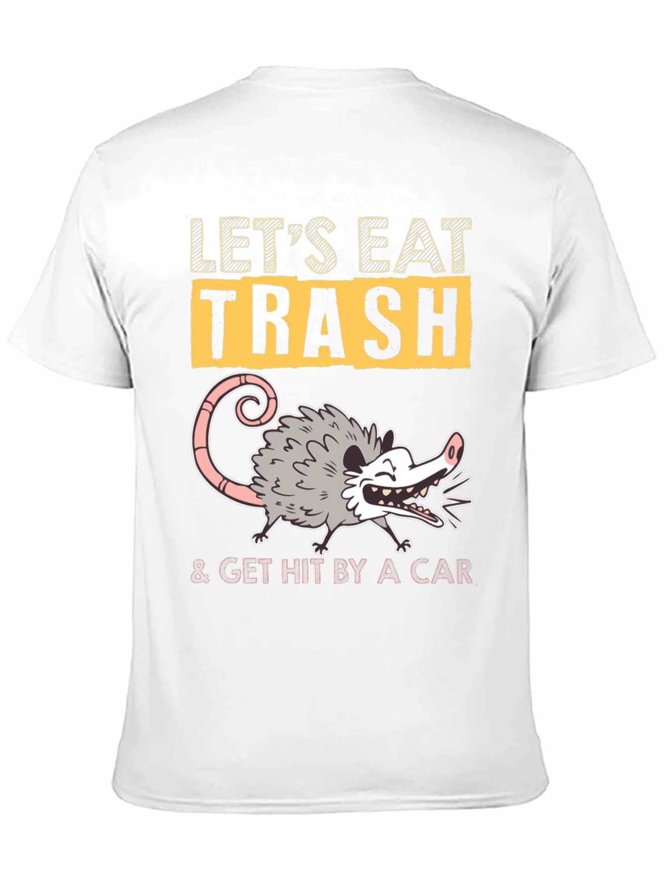 Black Let's Eat Trash Opossum Graphic Tee view 11