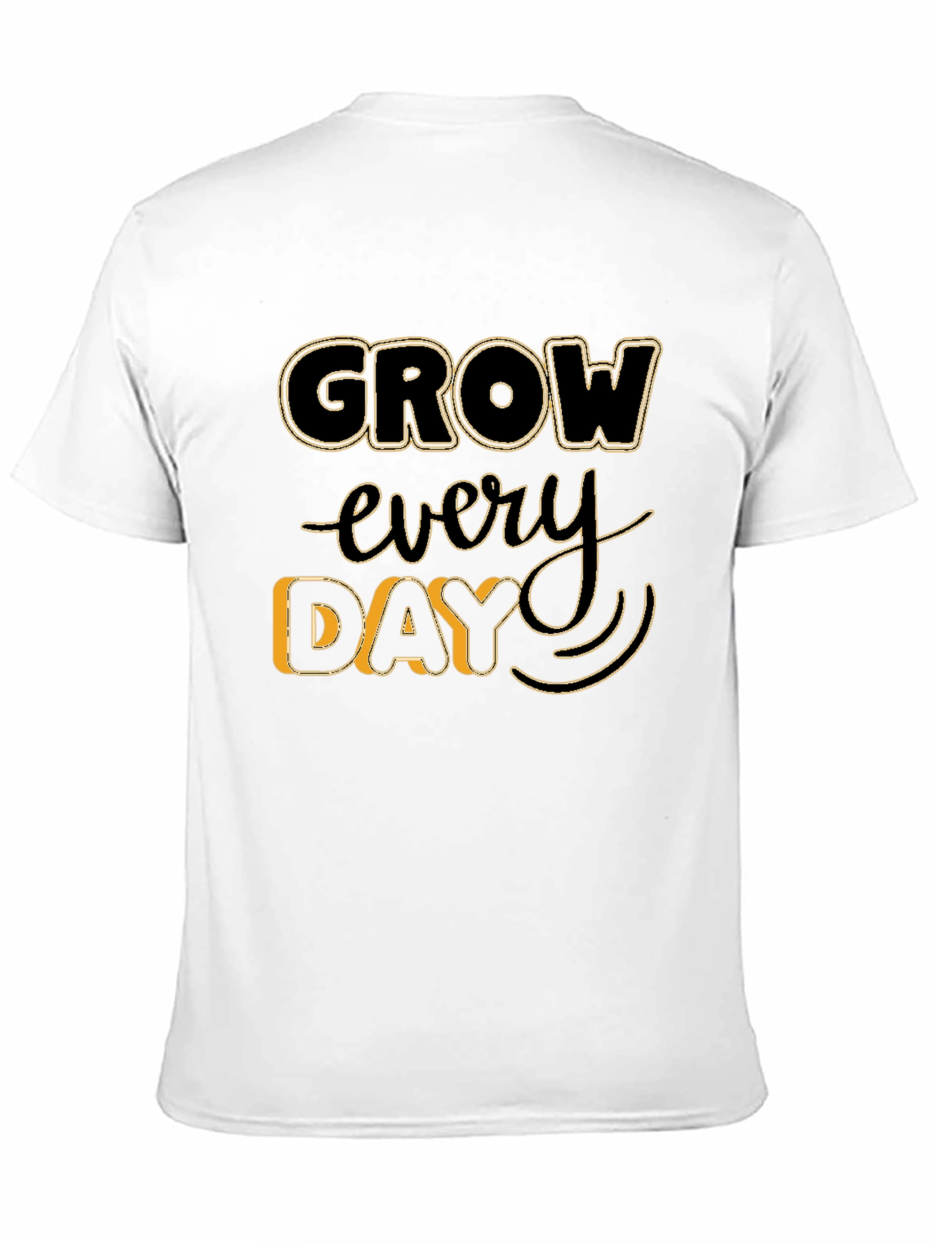 Black Grow Every Day Graphic Tee - Black Unisex T-Shirt view 11