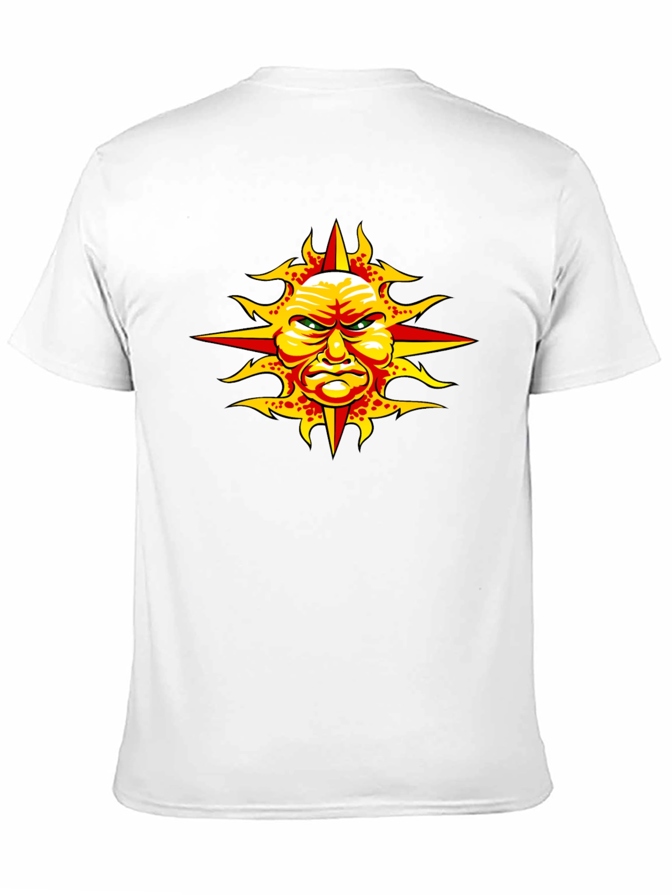 Black Angry Sun Graphic Tee - Unique Design, Black T-Shirt view 11