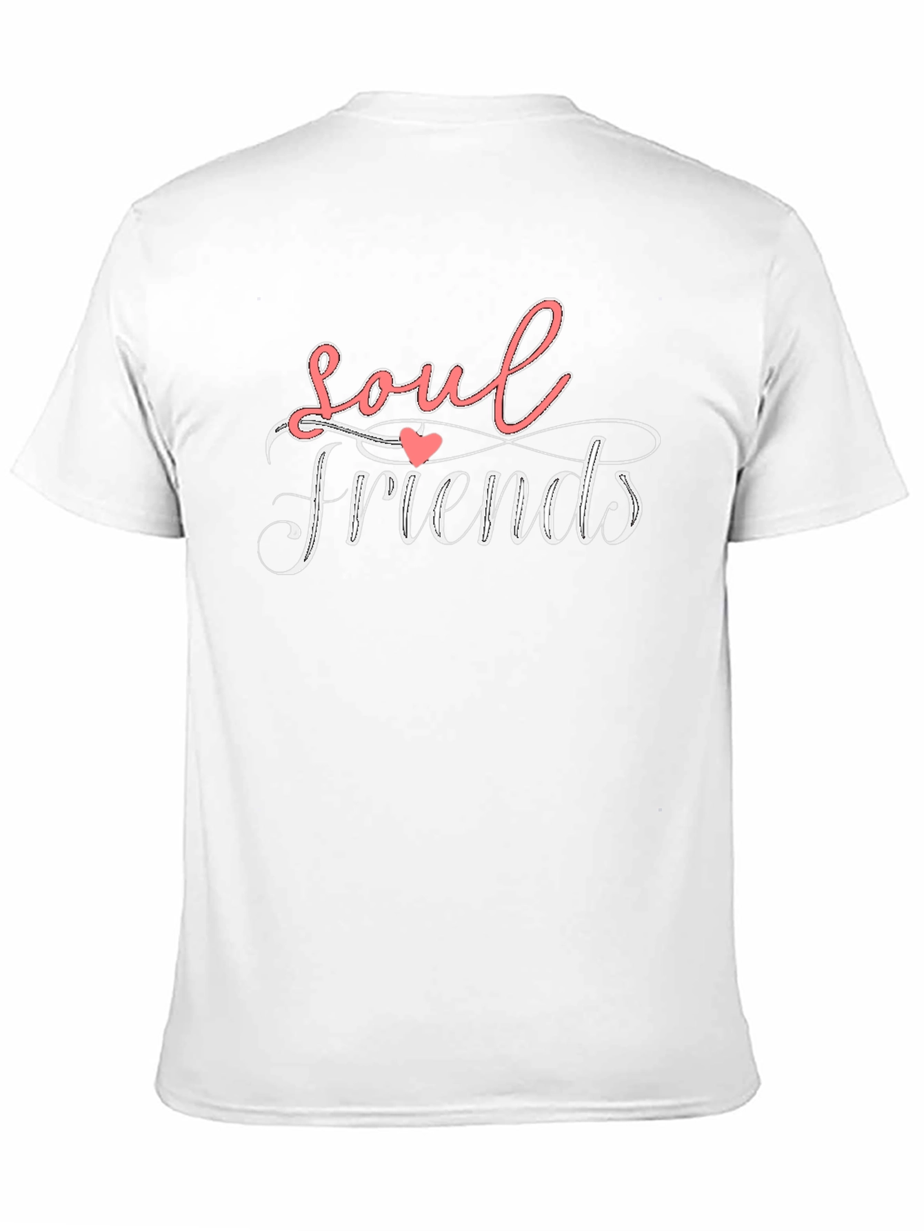 Black Soul Friends Graphic Tee - Heart Accent, Trendy Casual Wear view 11