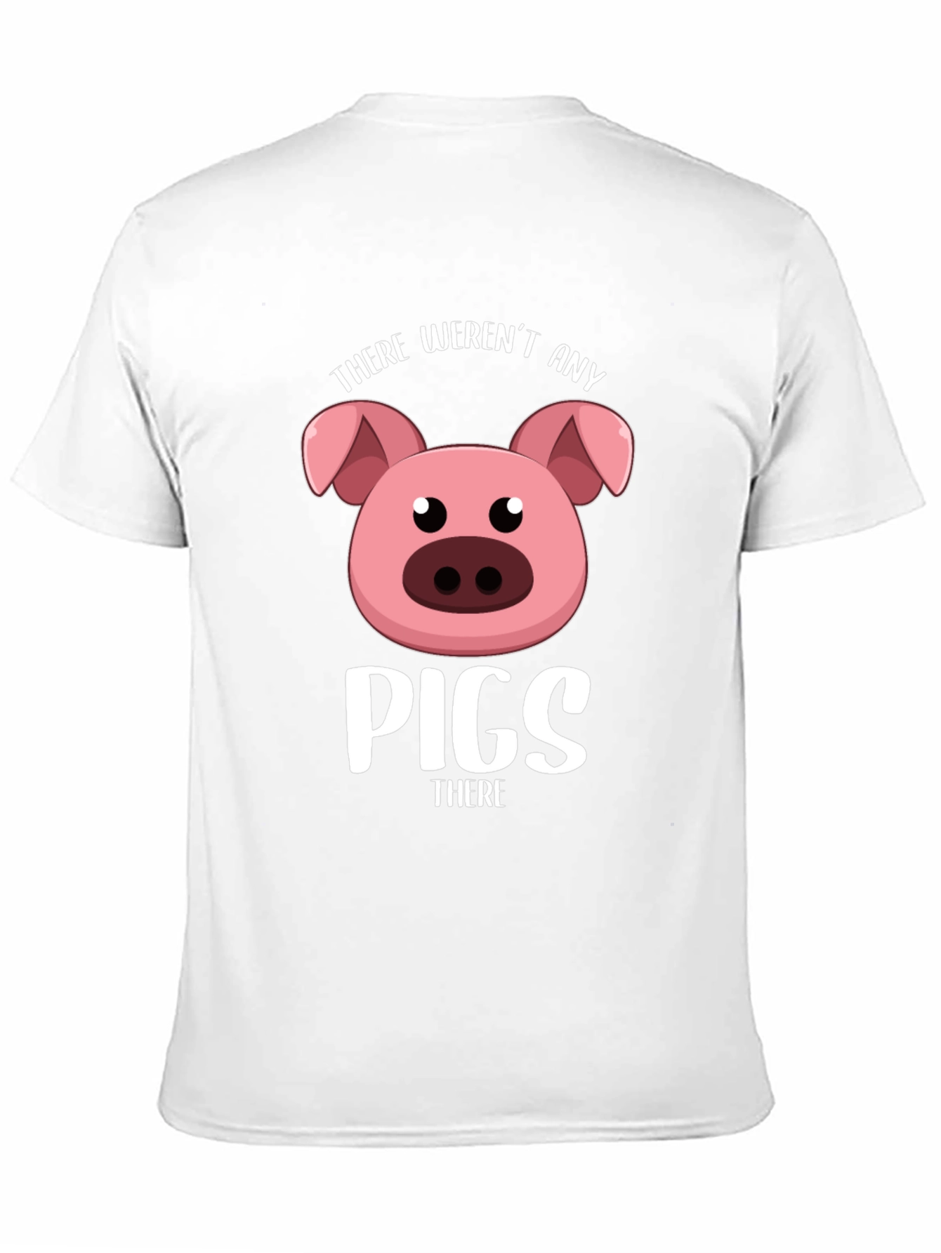 Black Funny Pig T-Shirt - "There Weren't Any Pigs There" view 11