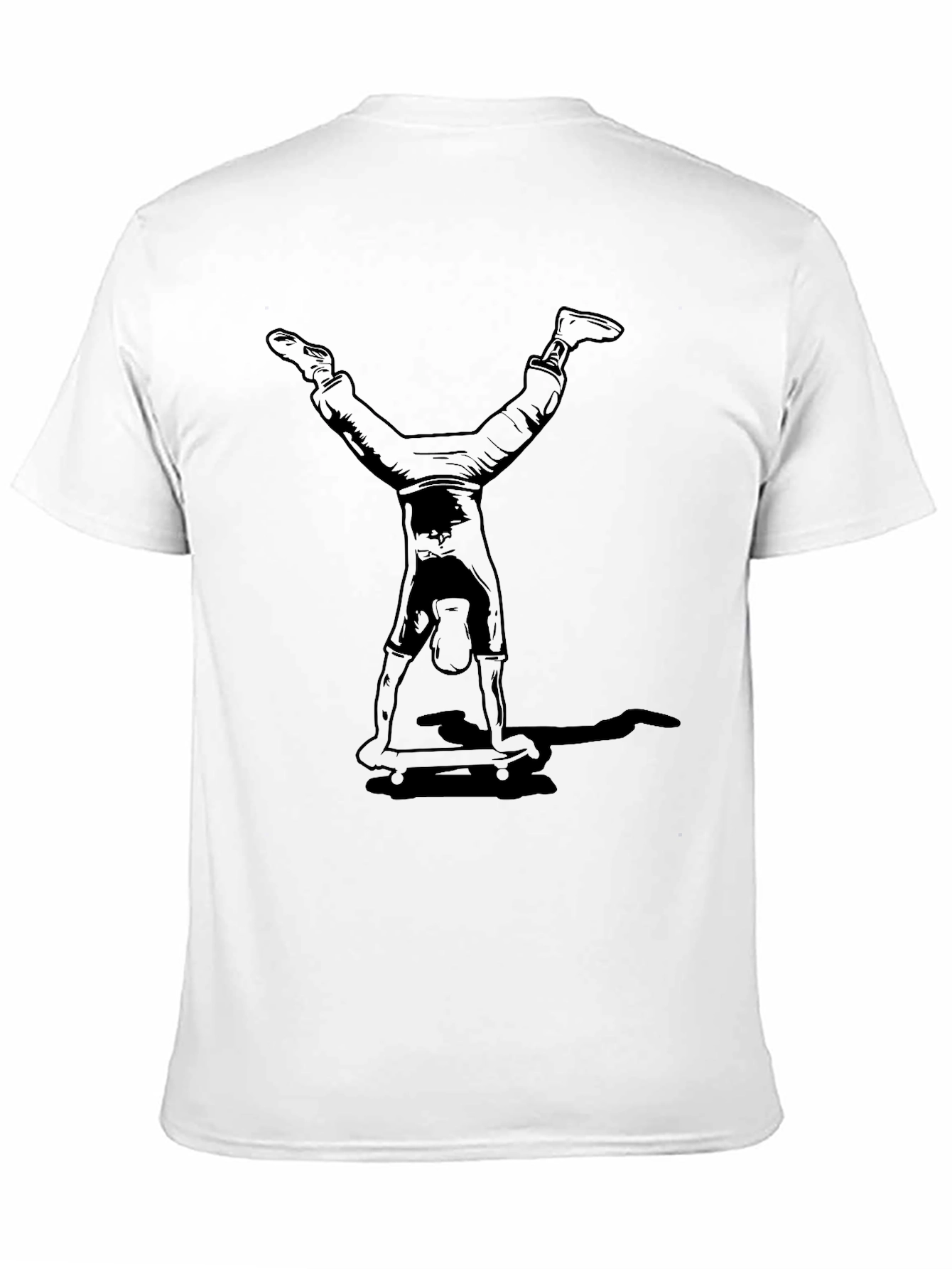 Black Handstand Skateboarder Graphic Tee - Black view 11