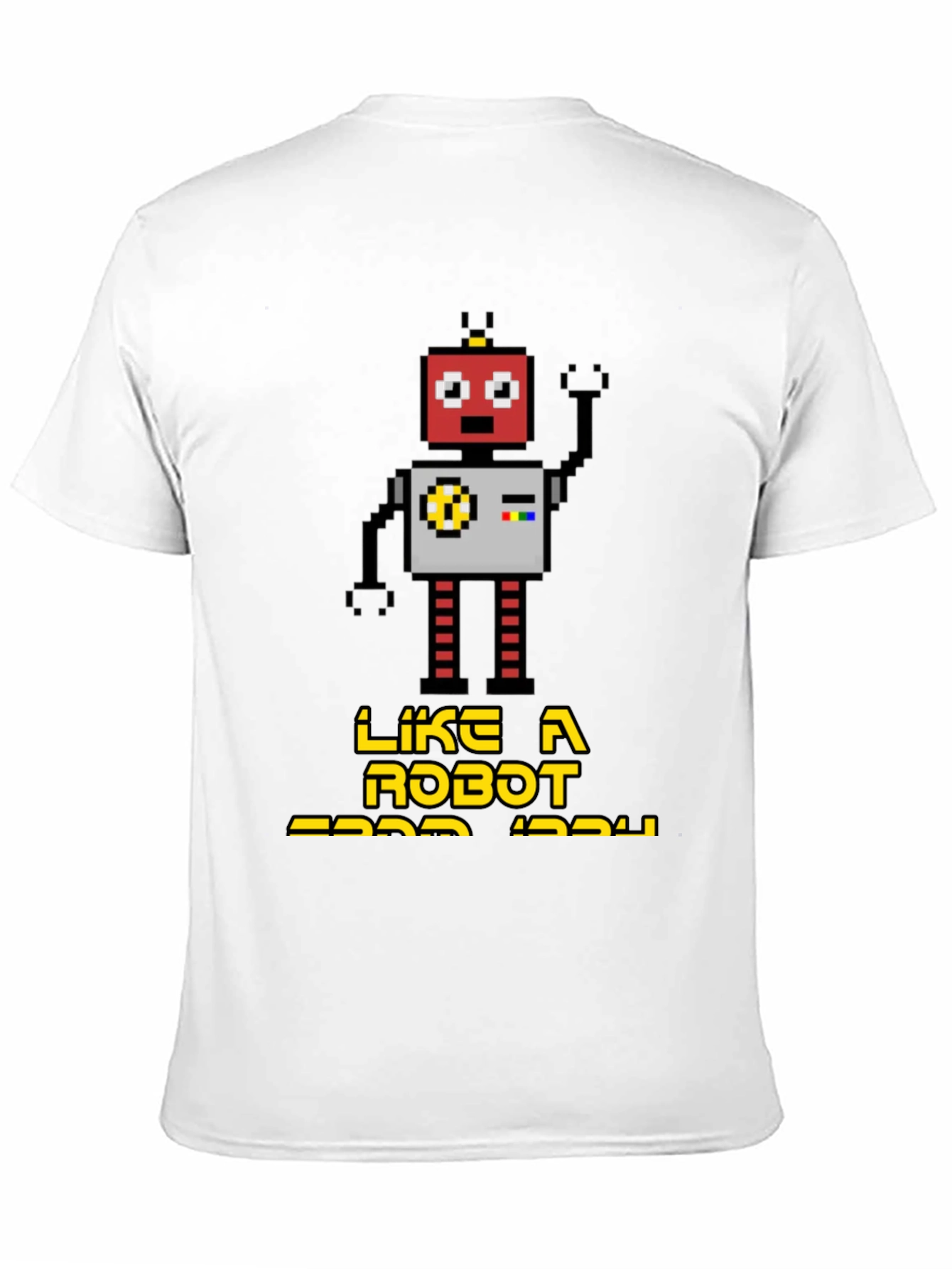 Black Retro Robot Graphic T-Shirt - Black view 11