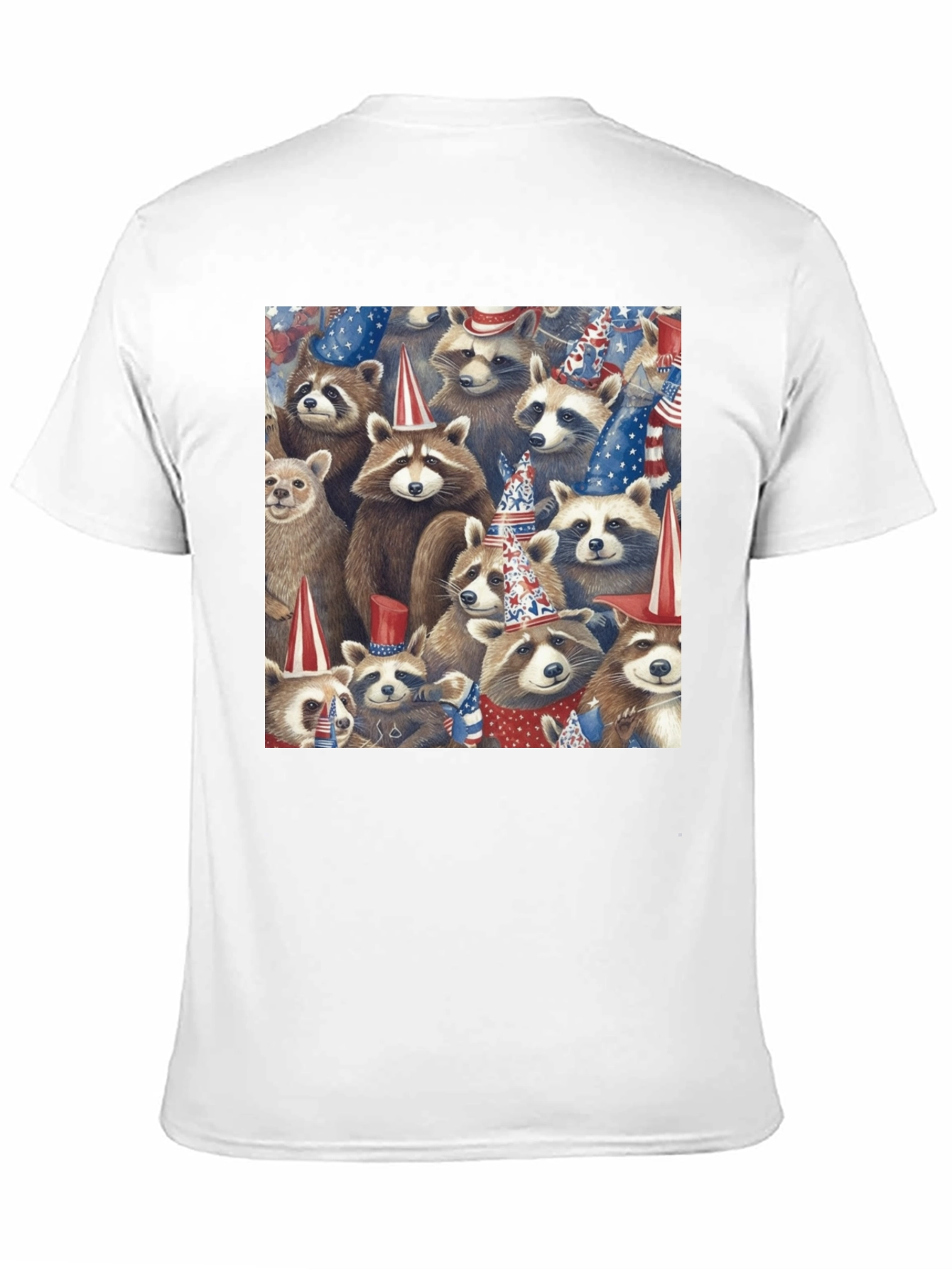 Black Patriotic Raccoon T-Shirt view 11