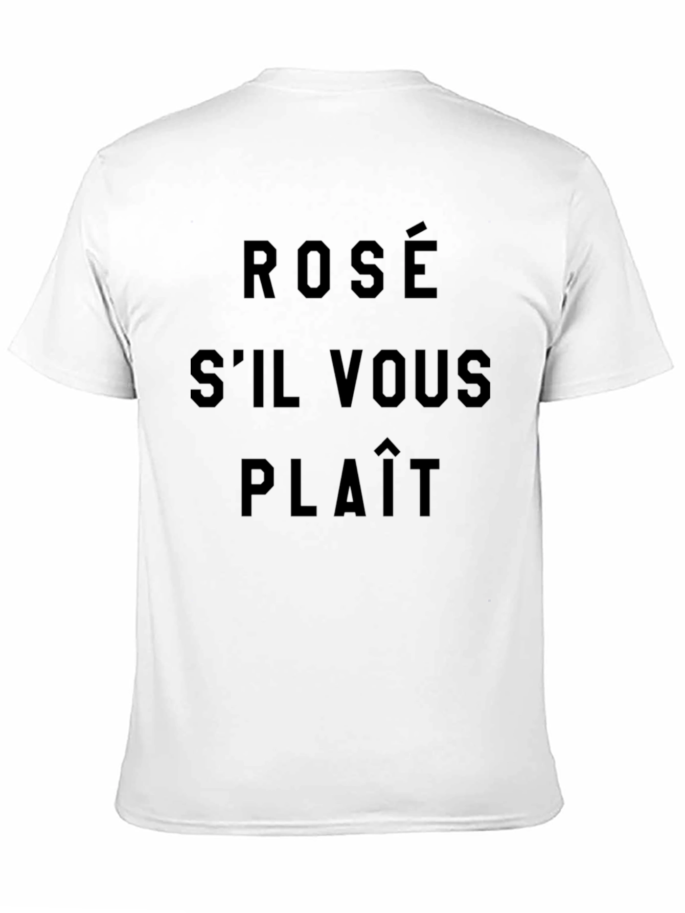 Black Rosé S'il Vous Plaît T-Shirt - Stylish French Saying Tee view 11