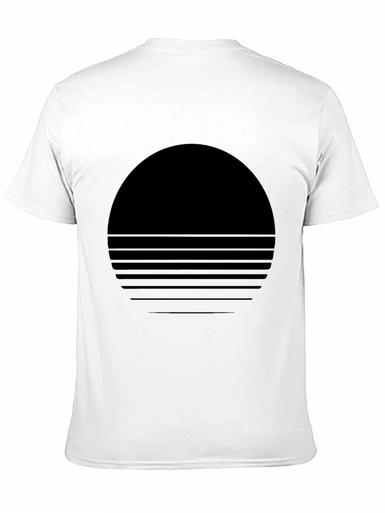 Black Retro Sunset Graphic Tee - Black Crew Neck view 11