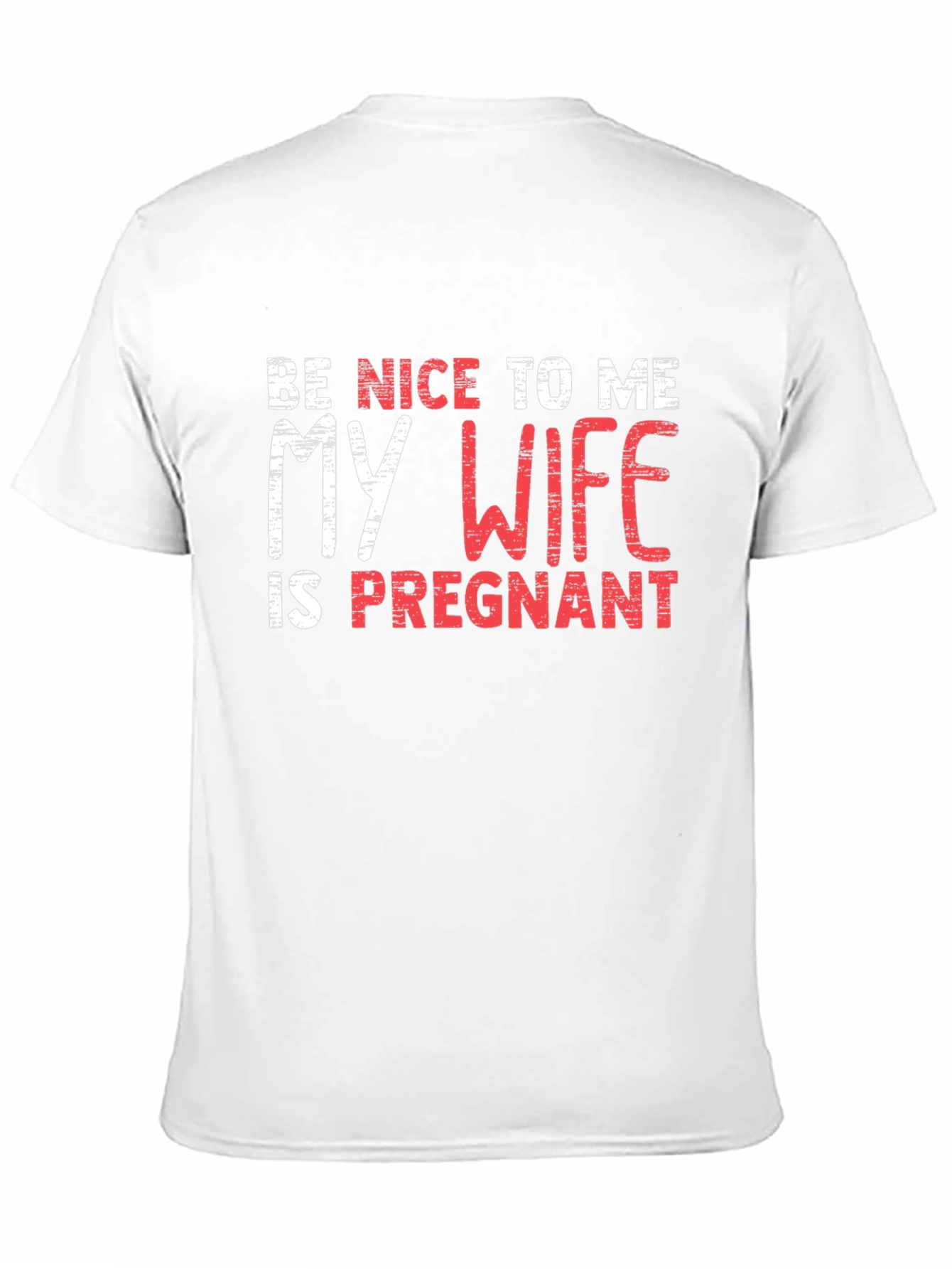 Black Funny Pregnancy Announcement Men's T-Shirt view 11