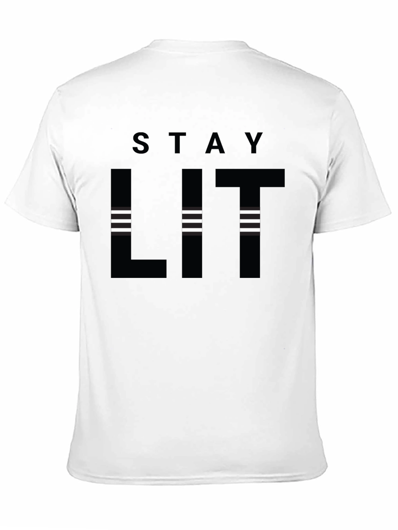 Black Stay Lit Black Graphic T-Shirt - Trendy Casual Wear view 11