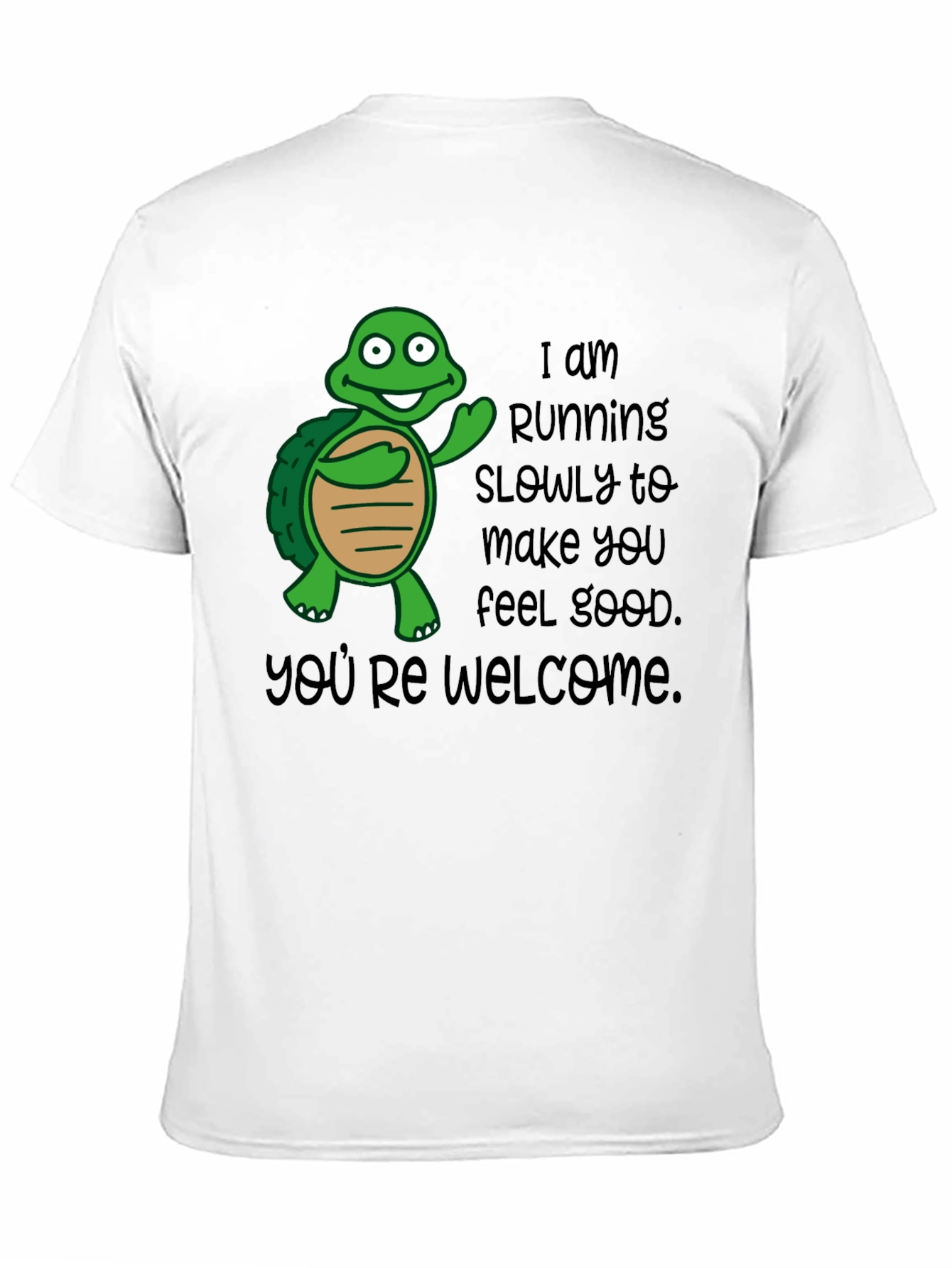 Black Funny Turtle Running Slowly T-Shirt view 11