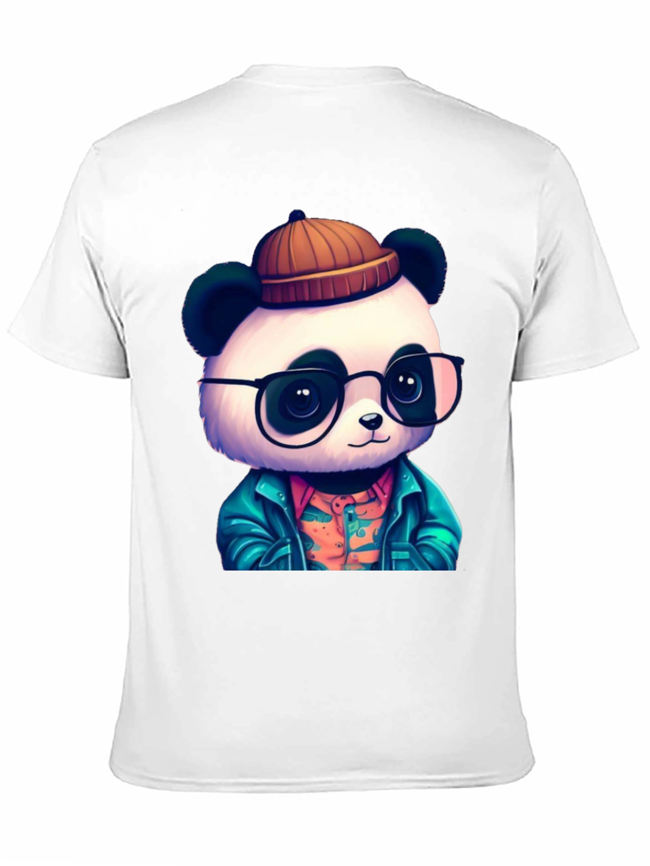 Black Cool Panda Graphic Tee - Black Cotton T-Shirt view 11