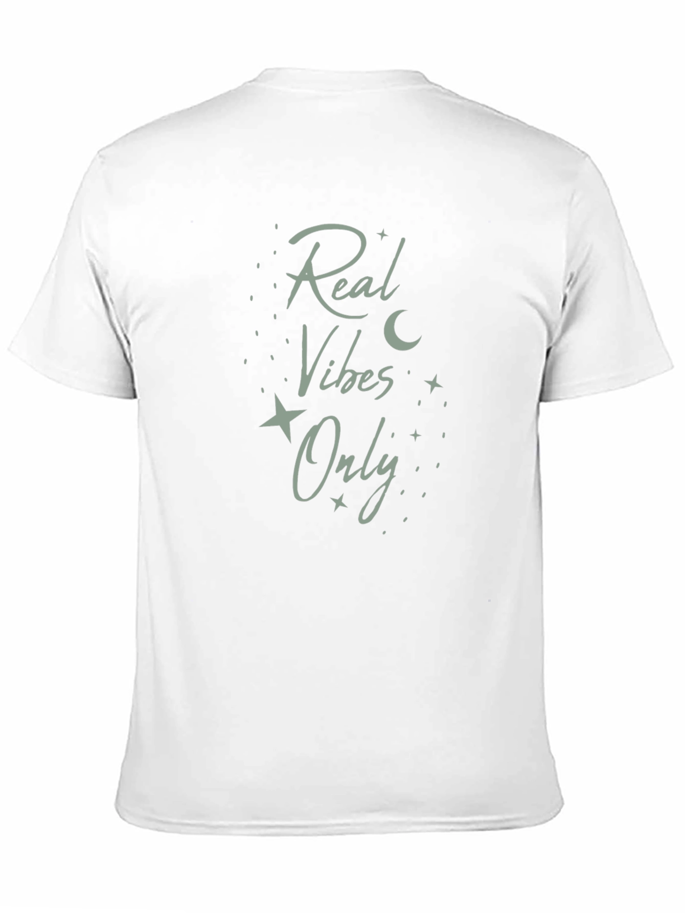 Black Real Vibes Only Graphic Tee - Black view 11