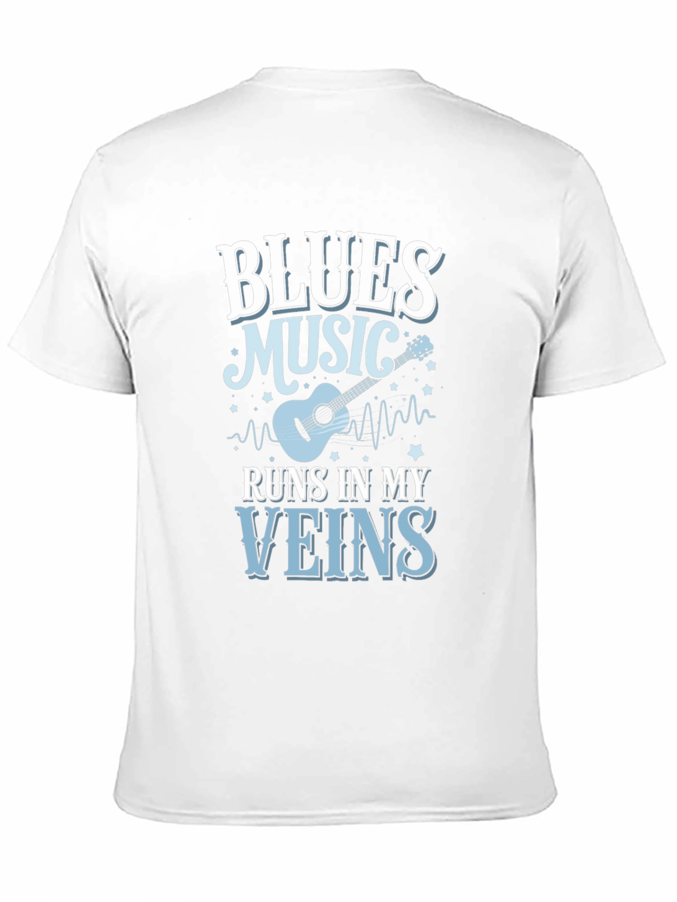Black Blues Music Runs In My Veins T-Shirt view 11