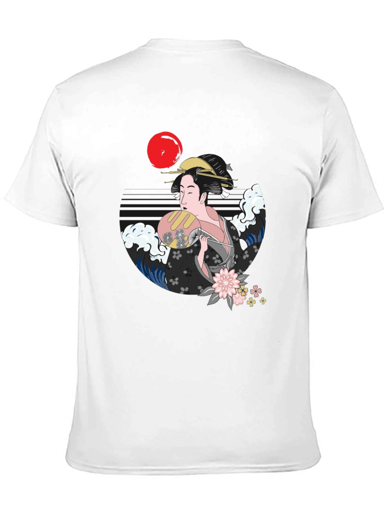 Black Geisha Graphic Black T-Shirt view 11