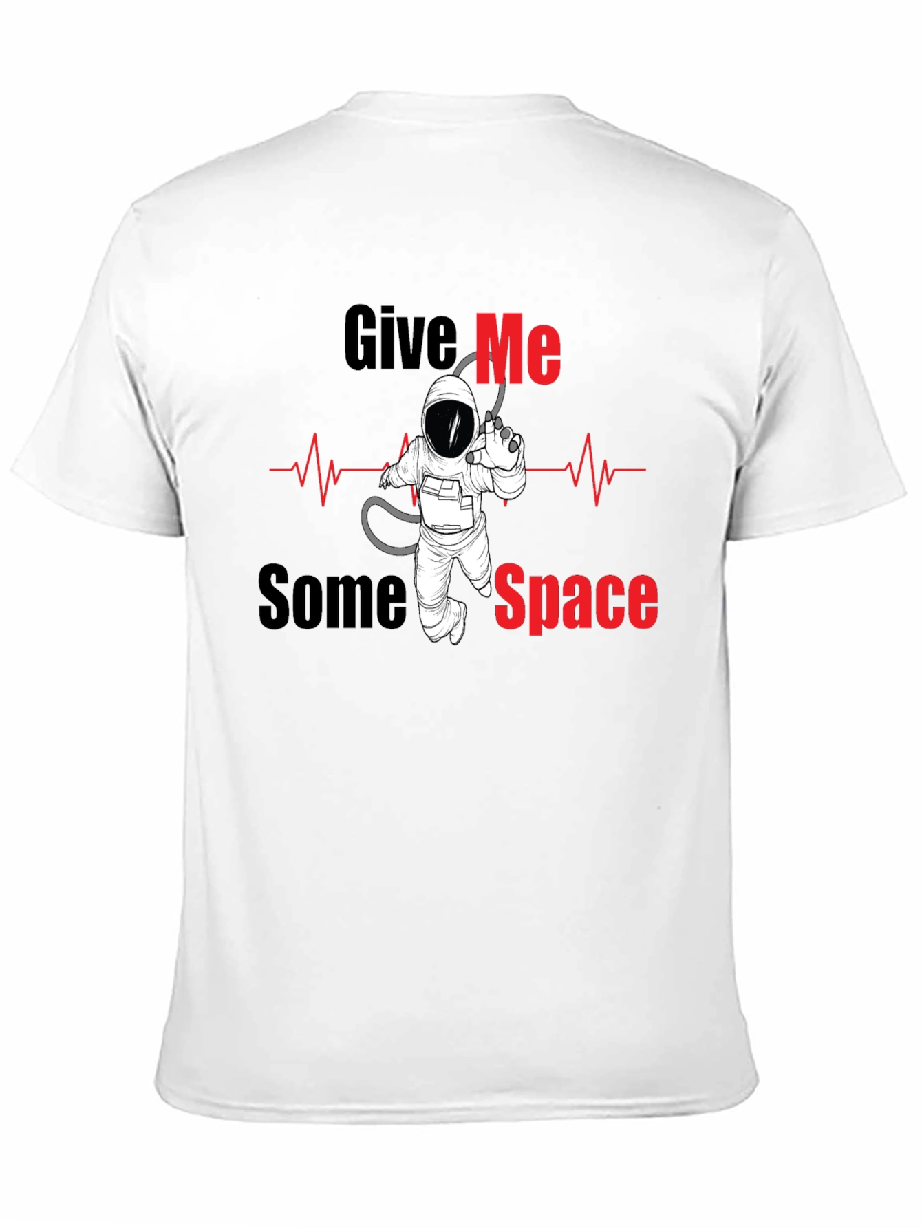 Black Give Me Space T-Shirt - Astronaut Graphic Tee view 11