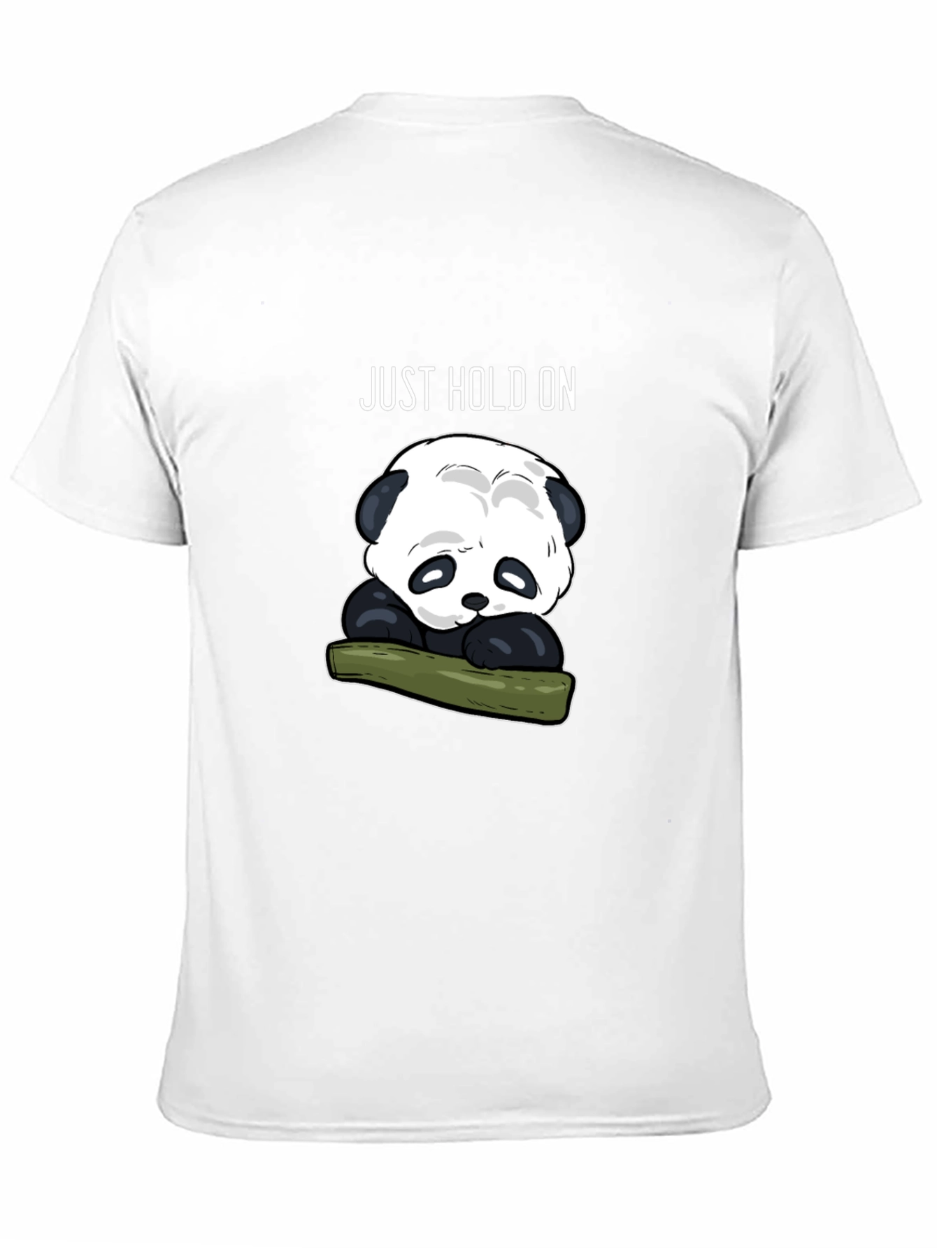 Black Just Hold On Panda Graphic Tee - Black view 11