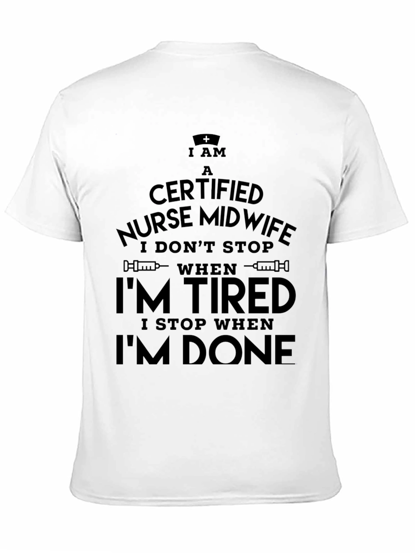 Black Certified Nurse Midwife Black T-Shirt view 11