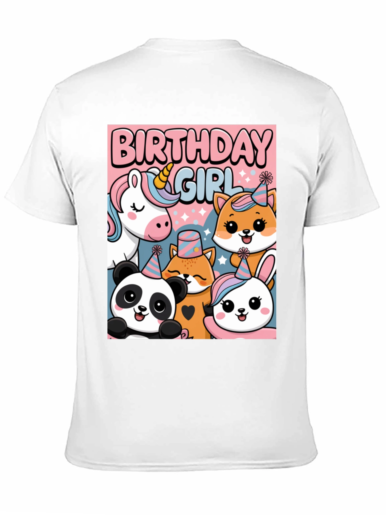 Black Birthday Girl Animal Party T-Shirt view 11