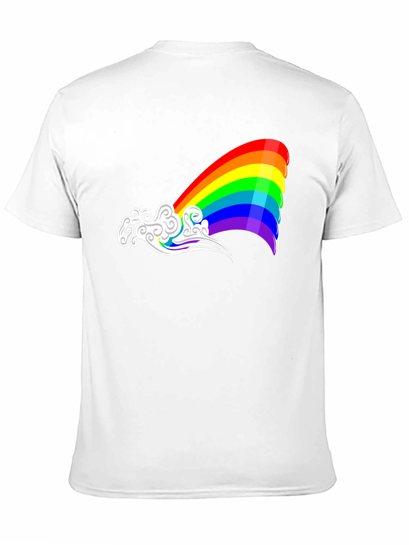 Black Rainbow Cloud Graphic Tee - Black Casual Shirt view 11