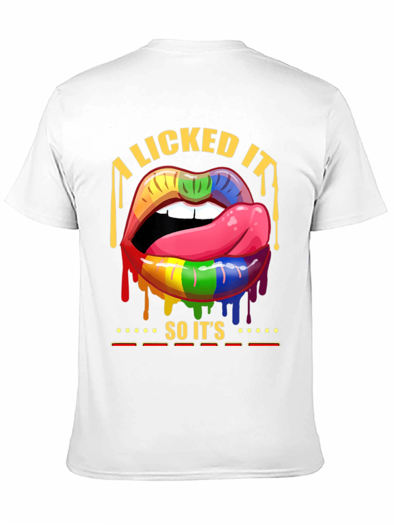 Black Rainbow Lips Pride T-Shirt view 11