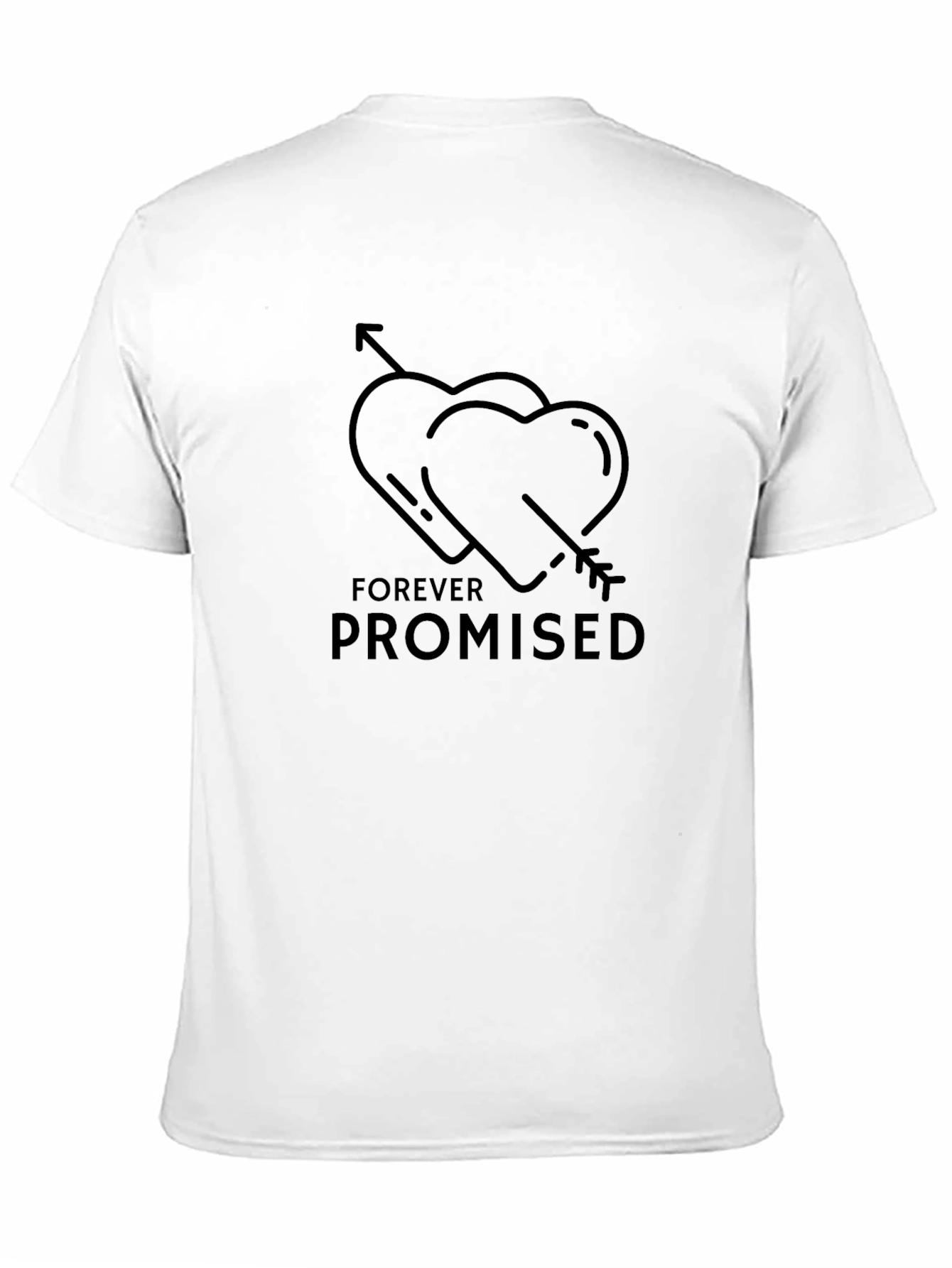 Black Forever Promised Graphic Tee - Heart Arrow Design view 11