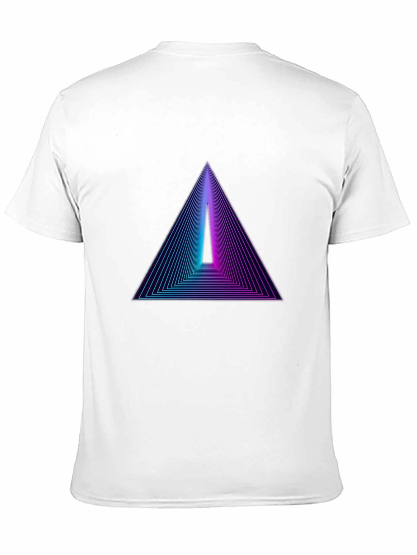 Black Retro Triangle Graphic Black T-Shirt view 11