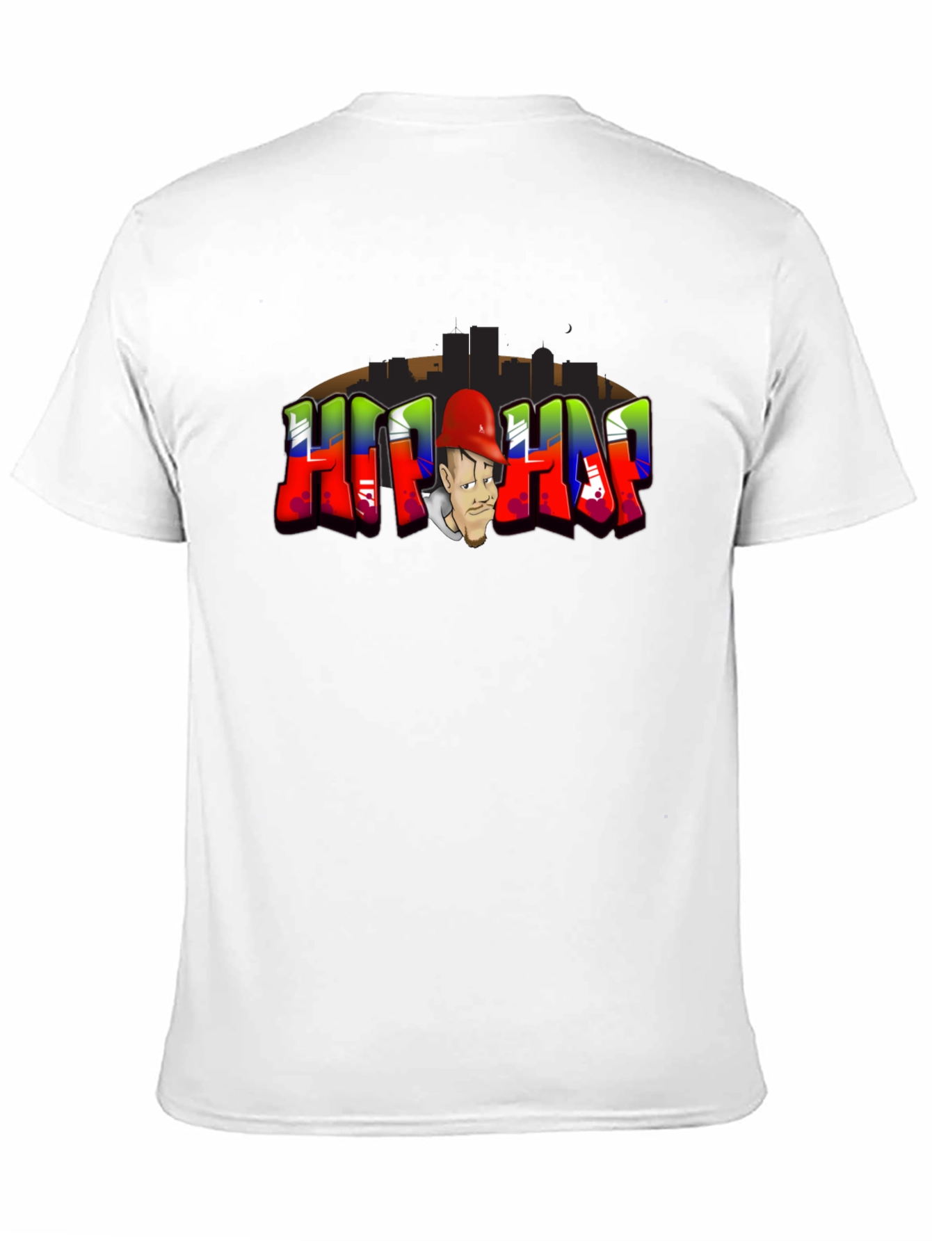 Black Hip Hop Cartoon Graphic Black T-Shirt view 11