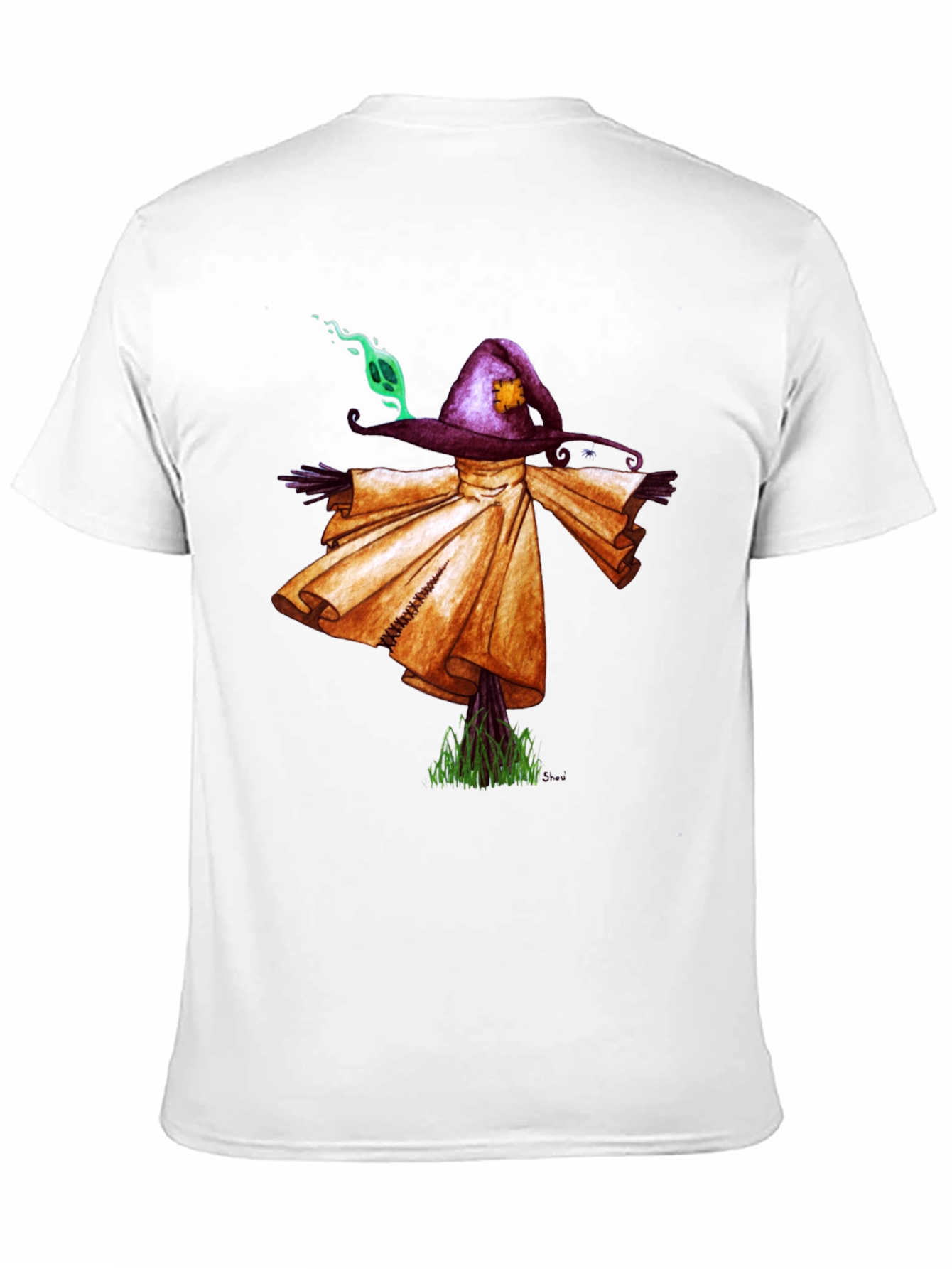 Black Scarecrow Graphic Tee - Spooky Season Style view 11