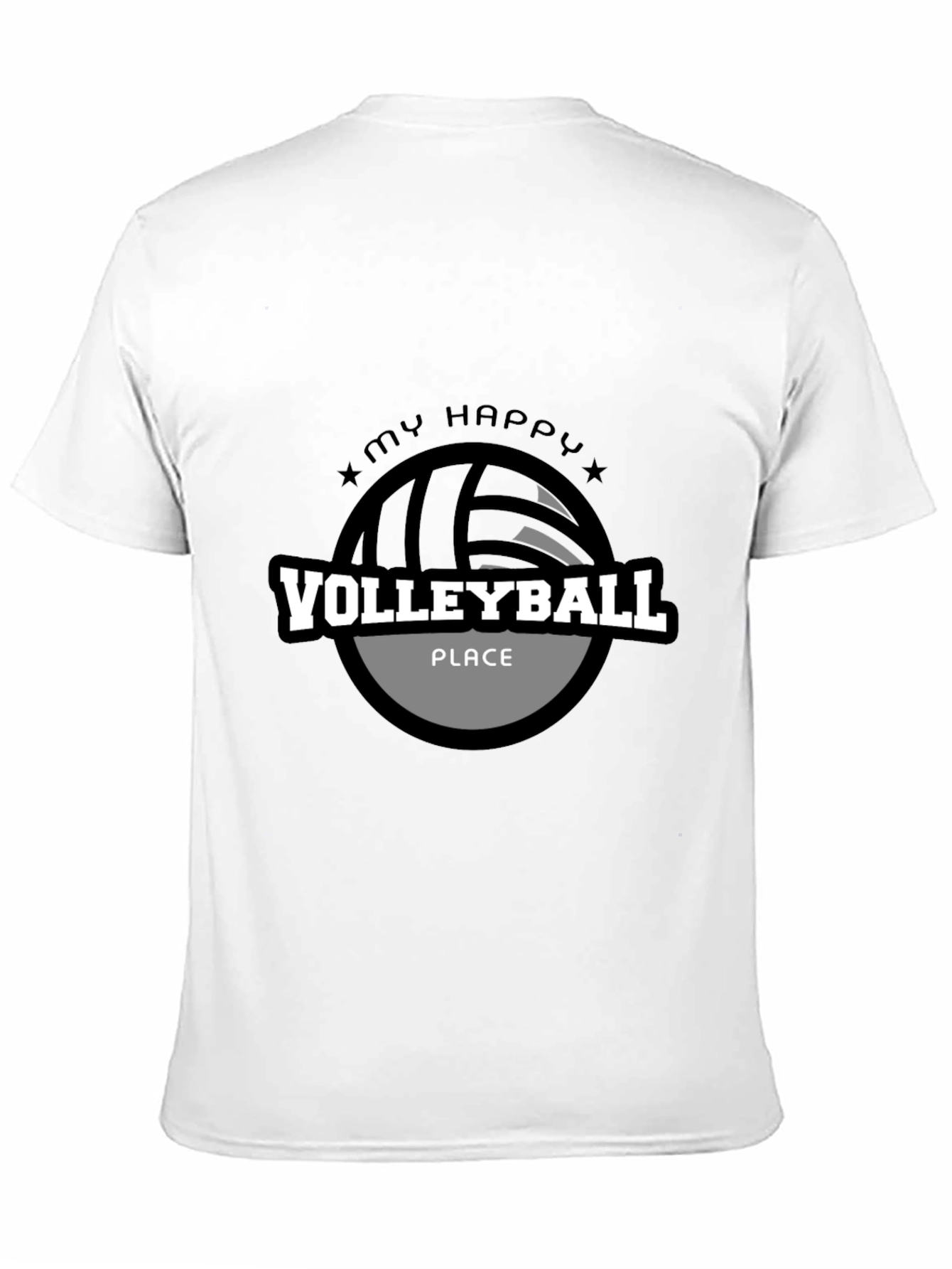 Black Volleyball T-Shirt - My Happy Place view 11