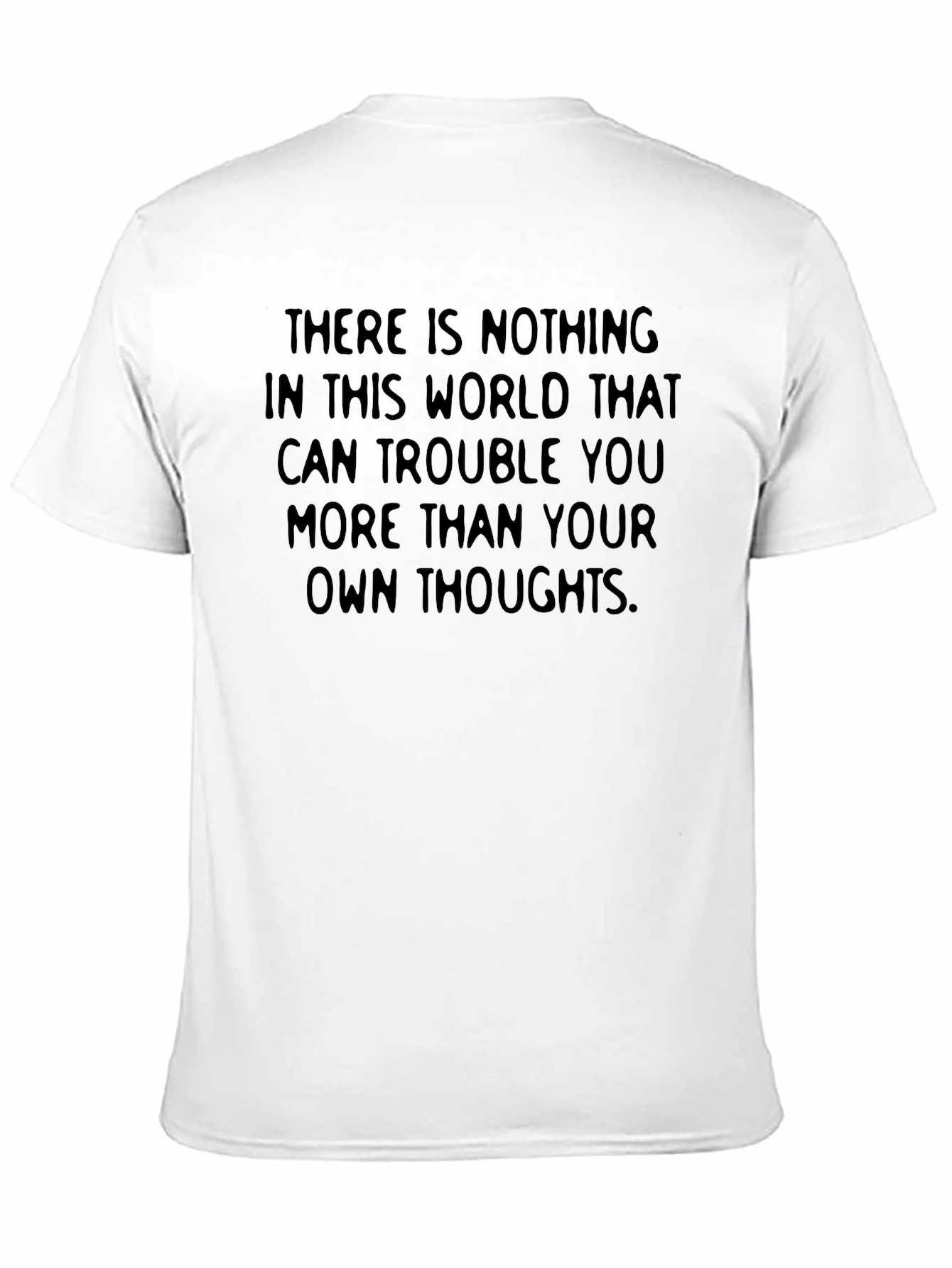 Black Inspirational T-Shirt: Own Thoughts Graphic Tee - Black view 11