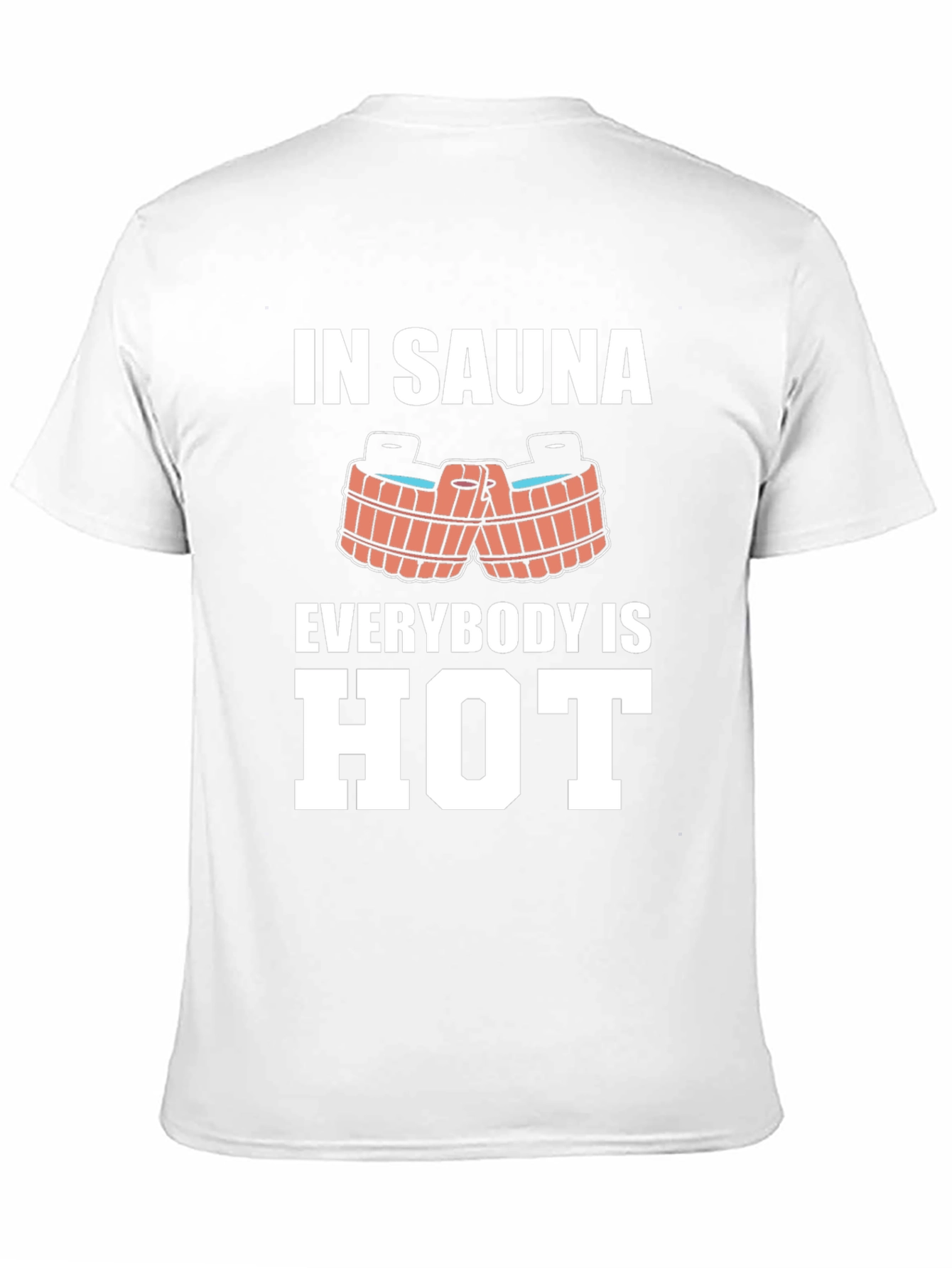 Black Sauna Humor Graphic Tee - In Sauna Everybody is Hot! view 11