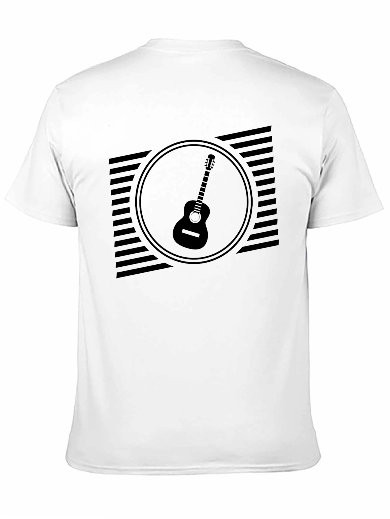 Black Guitar Graphic Tee - Retro Music Lover Shirt view 11