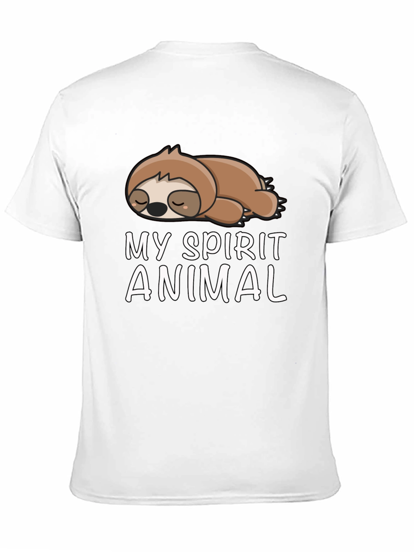 Black Sloth Spirit Animal T-Shirt view 11