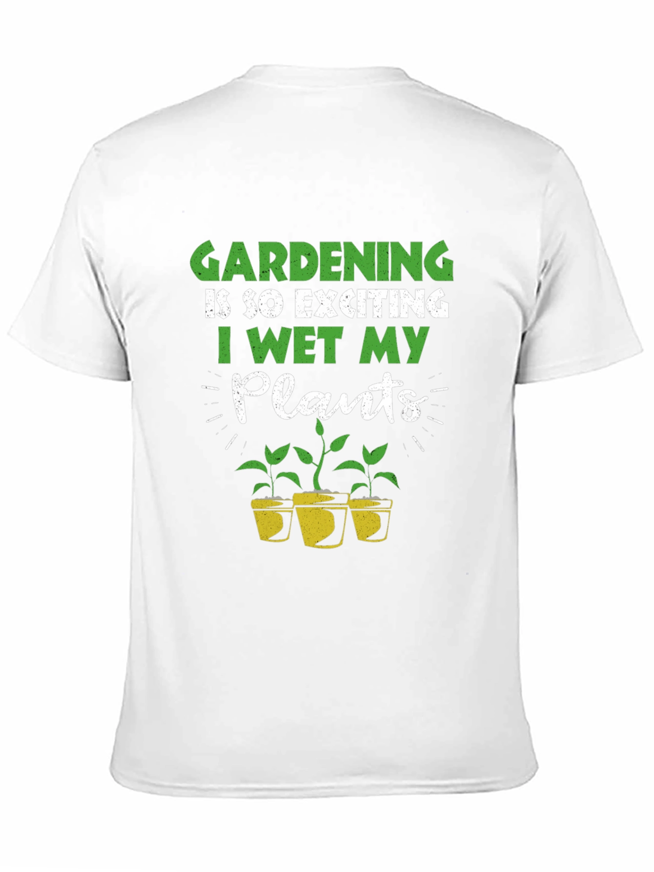 Black Gardening T-Shirt: I Wet My Plants view 11