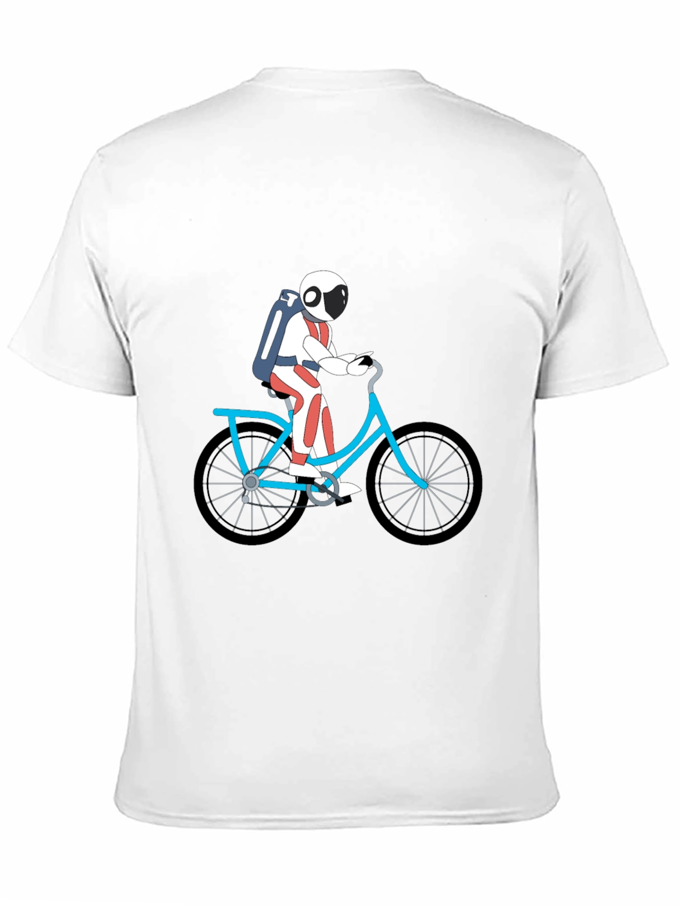 Black Astronaut on Bike Graphic Tee - Black view 11