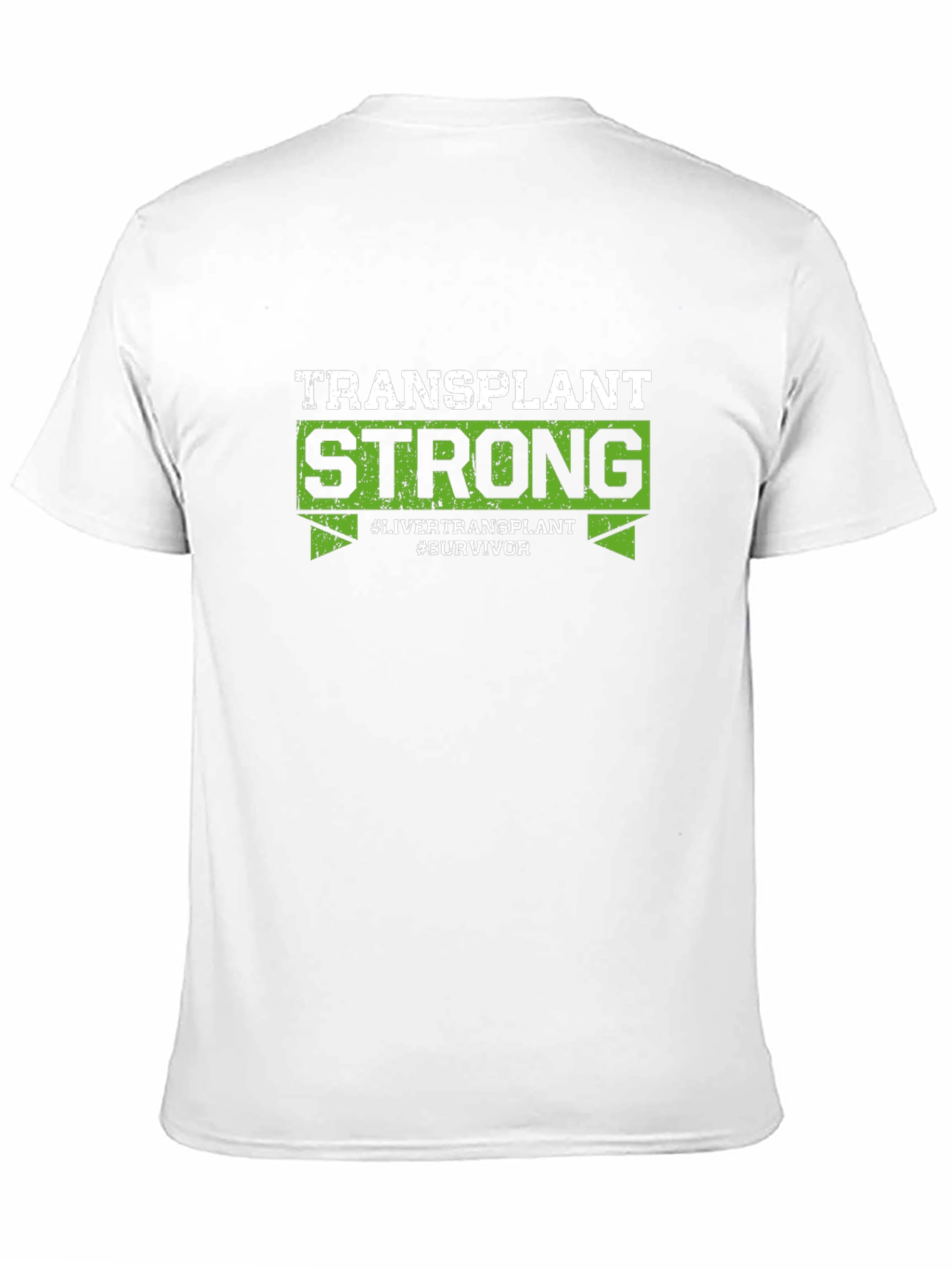 Black Transplant Strong T-Shirt - Liver Transplant Survivor view 11
