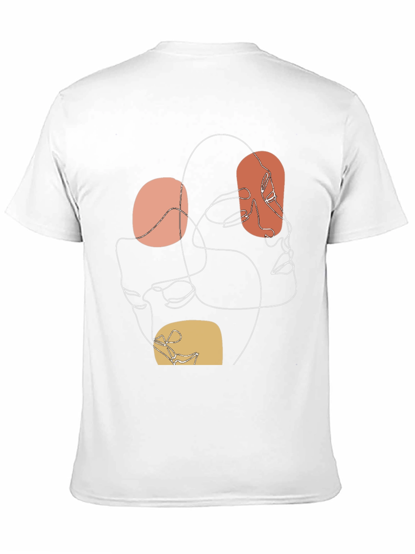 Black Abstract Line Art Graphic Tee - Modern Minimalist Design view 11