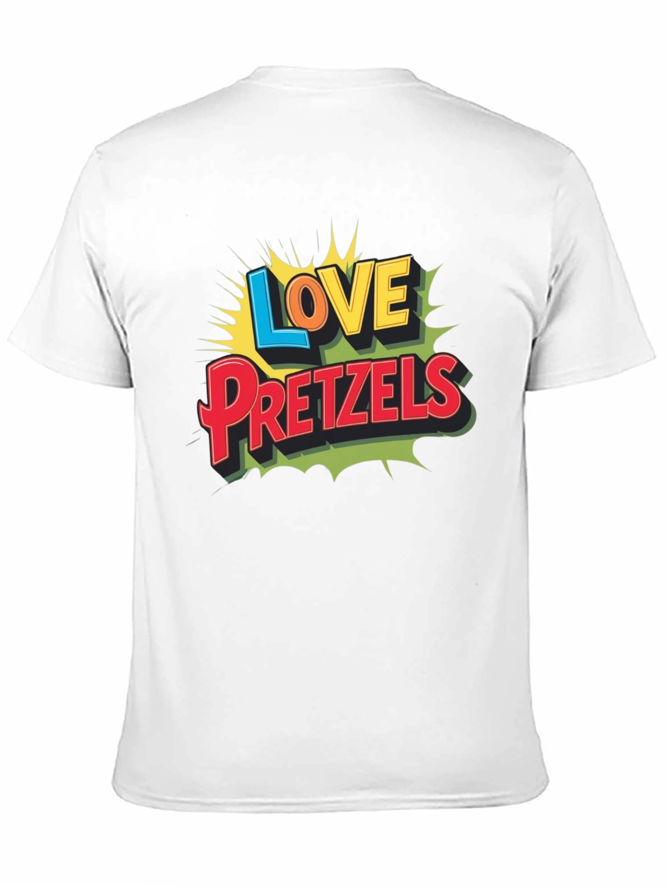 Black Love Pretzels Graphic Tee - Novelty Food Shirt view 11