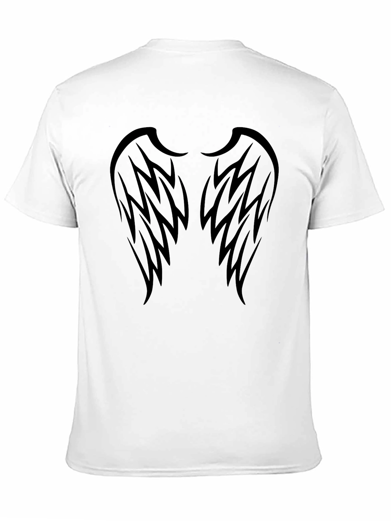 Black Black T-Shirt with Wings Graphic view 11