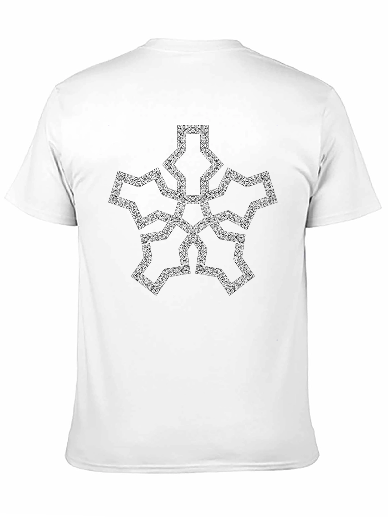 Black Geometric Celtic Knot Star Graphic Black Tee view 11