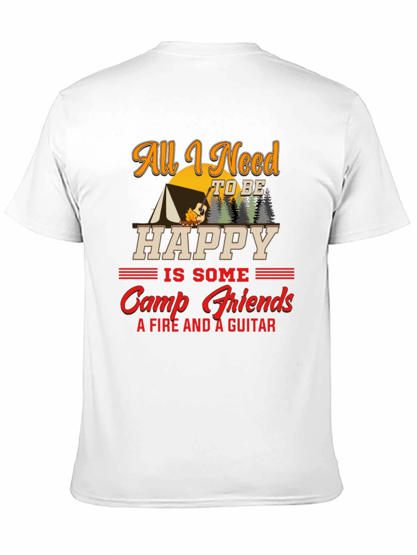 Black Camping Lover T-Shirt - All I Need to be Happy view 11