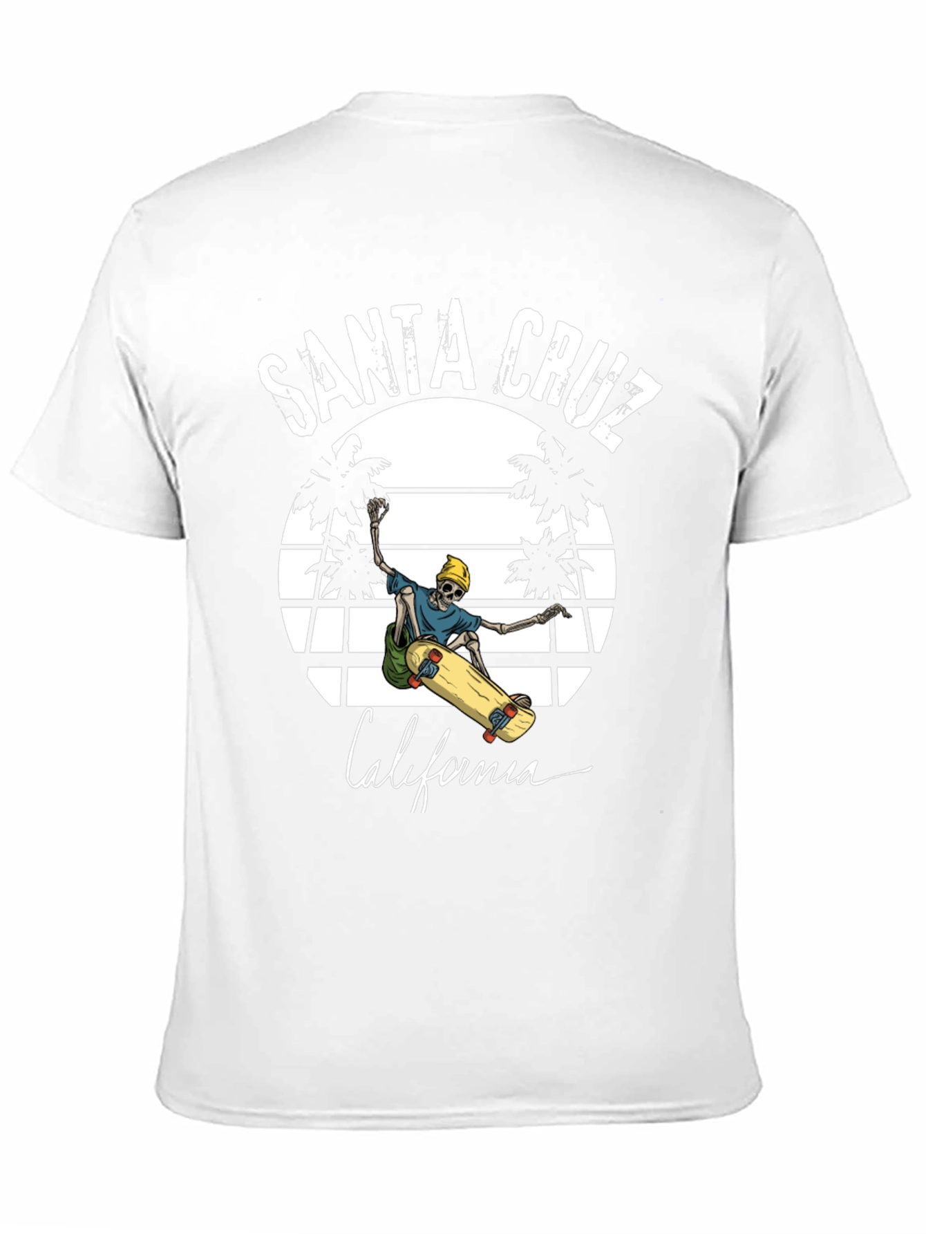 Santa Cruz California Skeleton Skateboarder T-Shirt - 11
