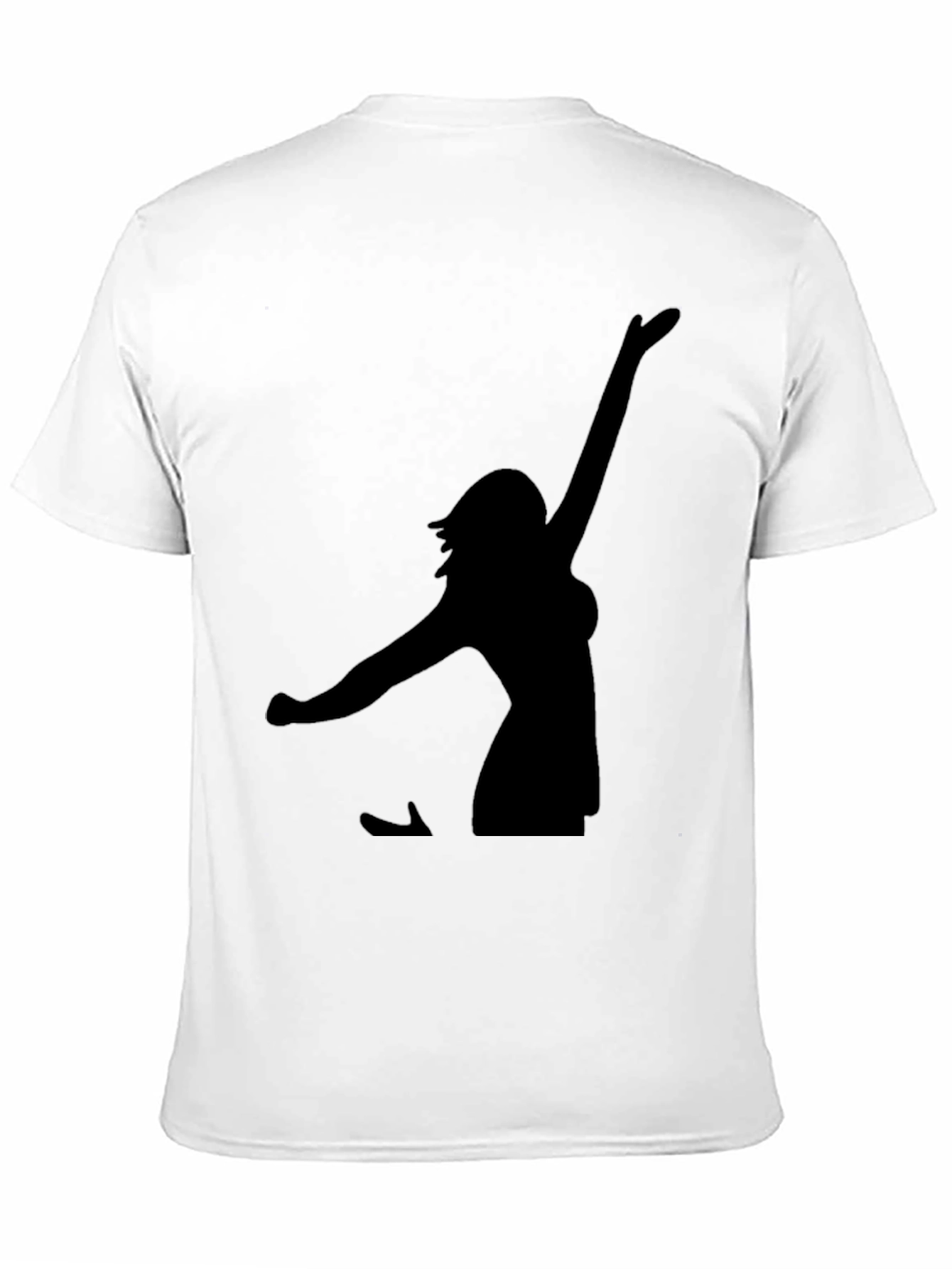 Black Silhouette Graphic Tee - Black Cotton Blend view 11