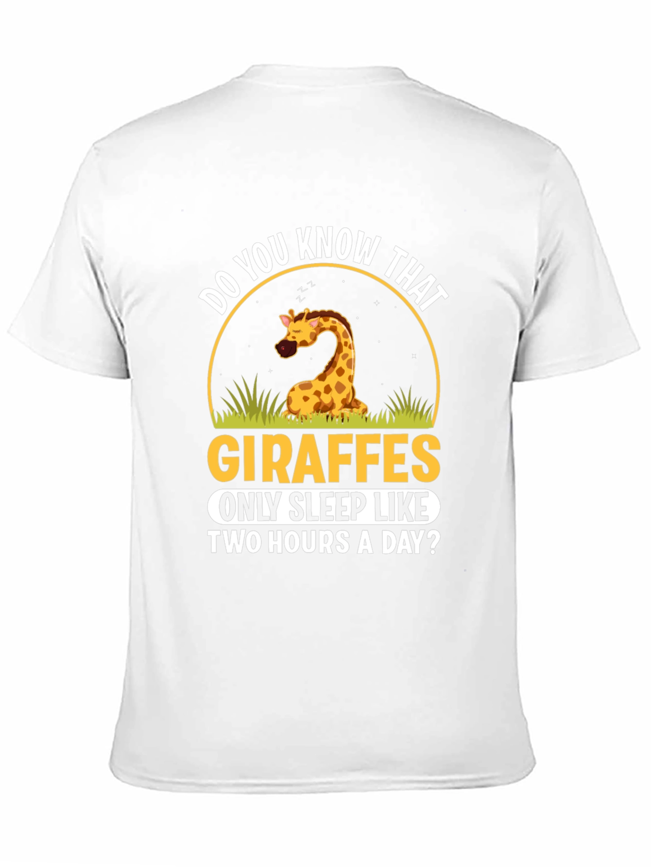 Black Giraffe Sleep T-Shirt - Do You Know That? Funny Graphic Tee view 11