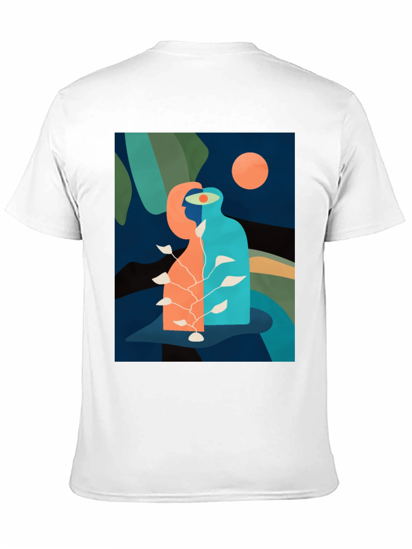 Black Abstract Art Graphic Tee - Modern Design, Unisex Fit view 11